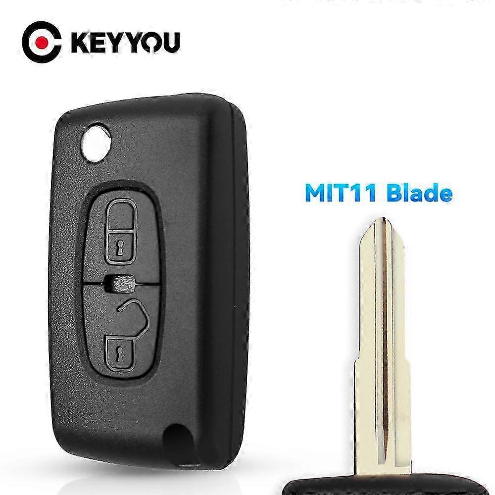 Flip key case for Peugeot 4008 Citroen C4 Aircross 2 button