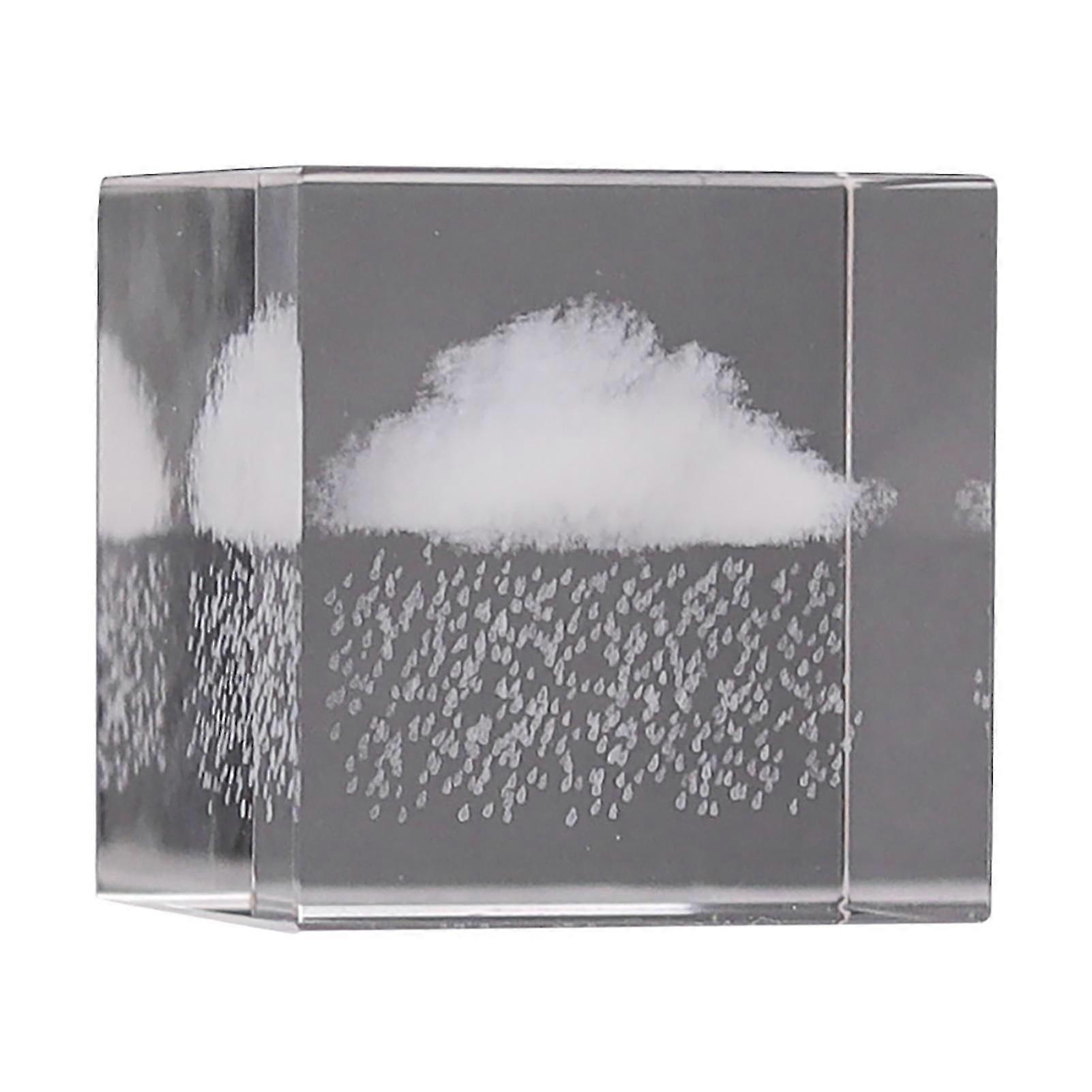 Raining Cloud Crystal Cube Crafts Decorations Couple Birthday Gifts Raining Clouds Transparent