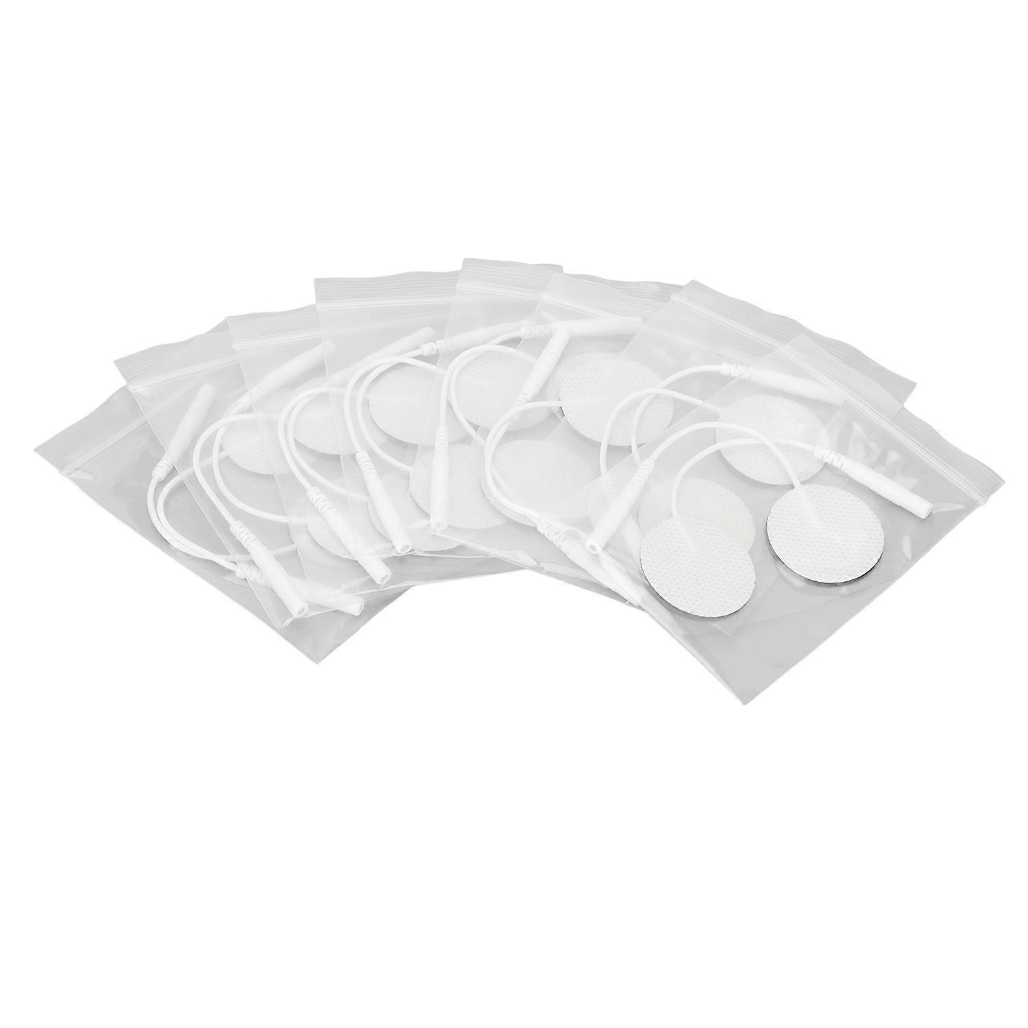 16pcs Electrode Patch Self Adhesive Reusable Replacement Round Electrode Pad for TENS Machine 1.2 In