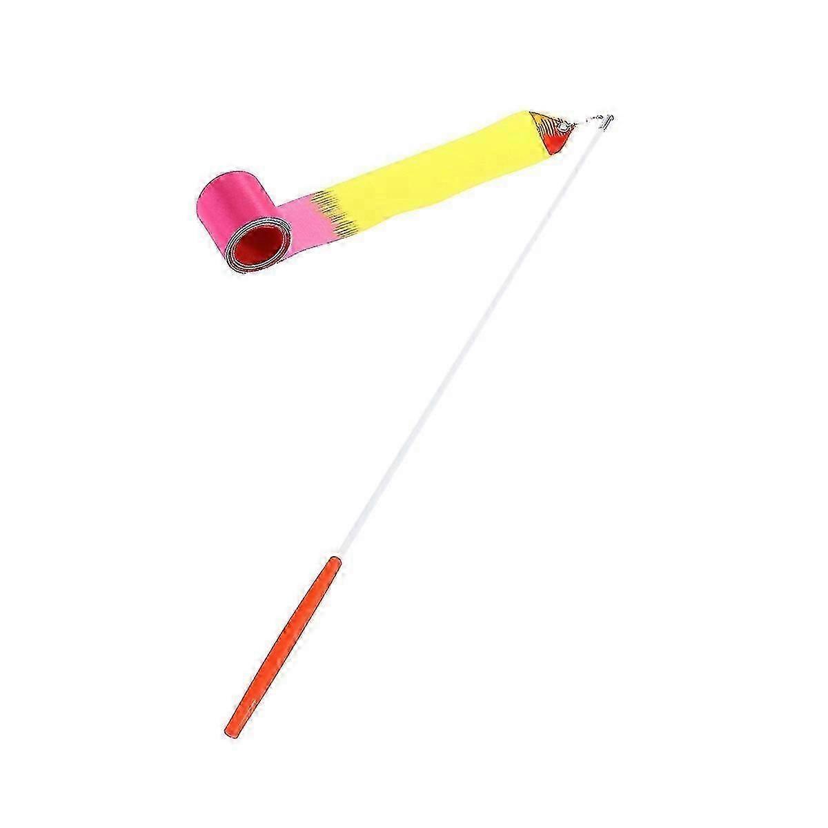 3.6M Rhythmic Gymnastics Ribbon with Stick Children Dancing Streamers Riband (Mixed Color) hwy SH