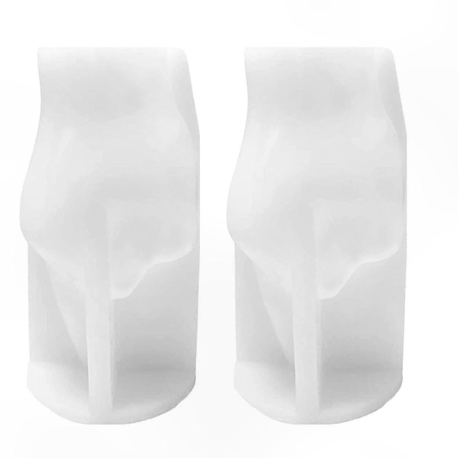 Silicone Gesture Candle Molds, 2 Pack for Resin and Soap Crafting, 3.8 Inches, Middle Finger Design for Creative DIY Projects