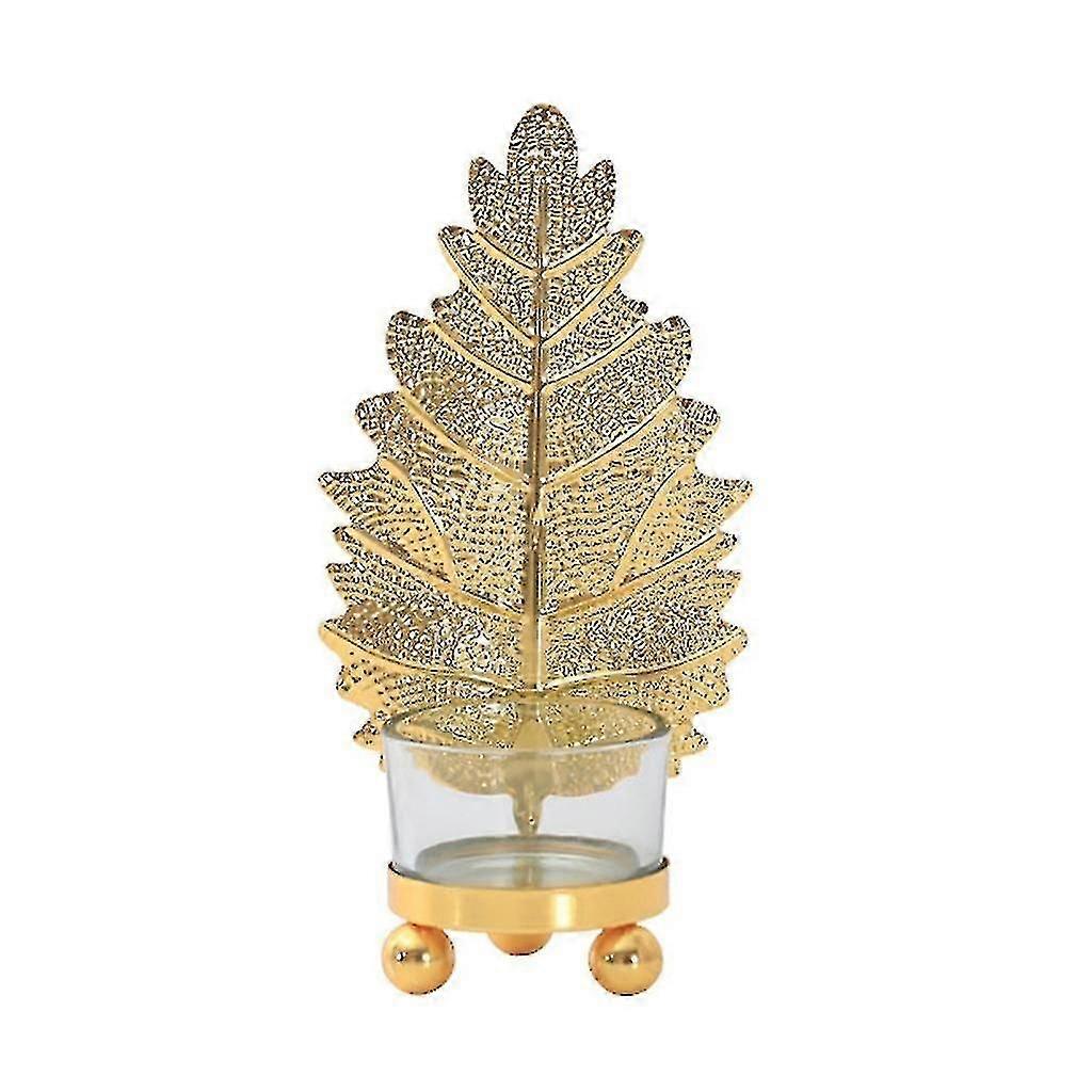 Tree Leaf Iron Candle Holder Desktop Decorative Candlestick