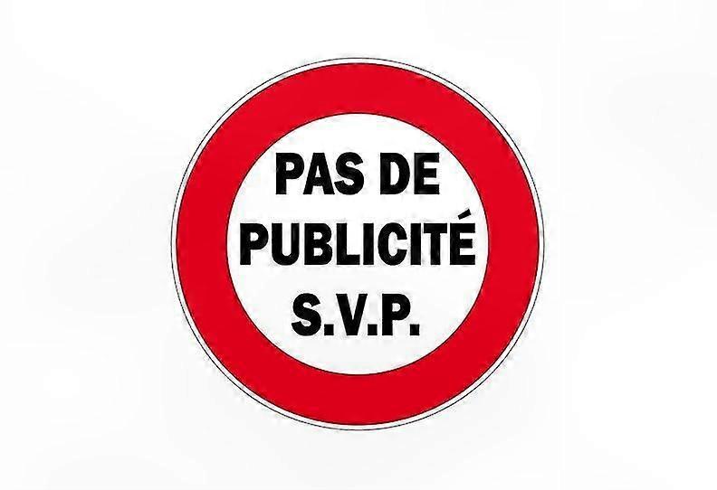 No Advertising Sticker Adhesive Panel Stop Publicity Decal