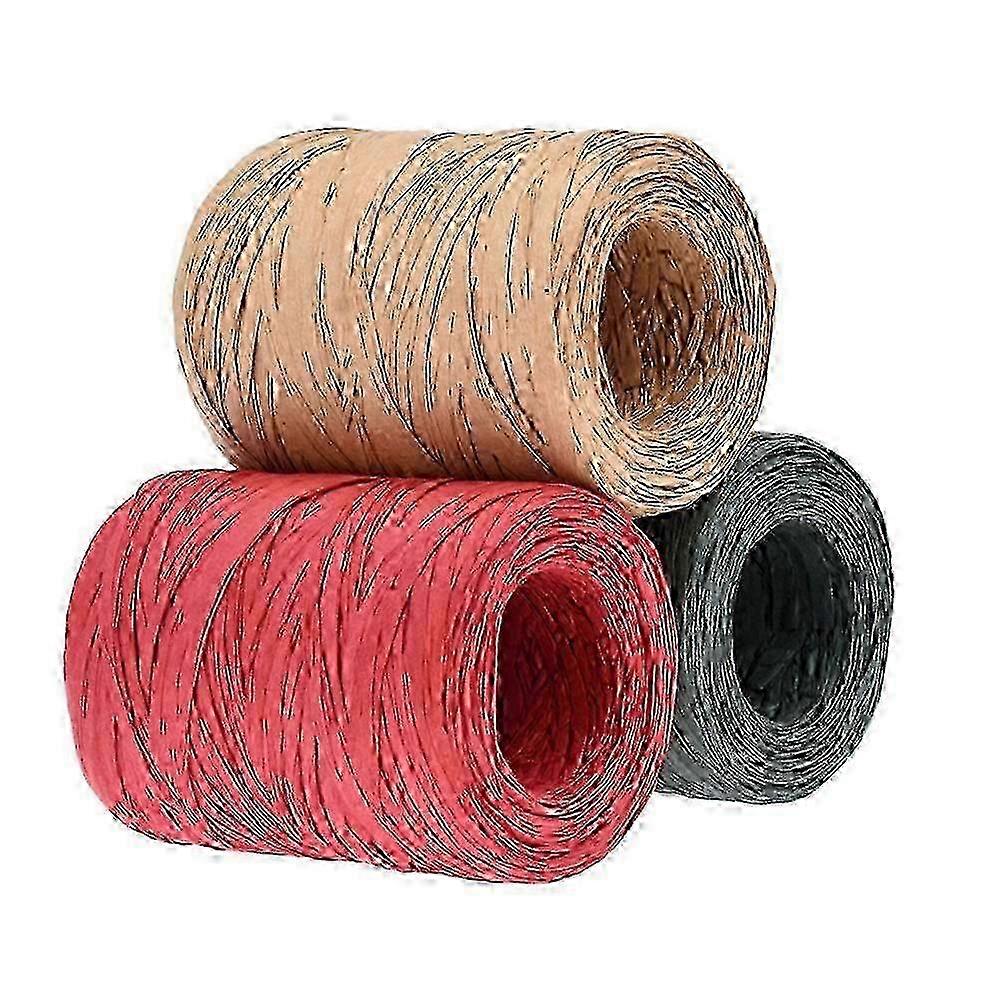 3 Rolls Gift Ribbon Kraft Ribbon Packing Paper Twine Twine String Crafts Twine Craft Ribbon