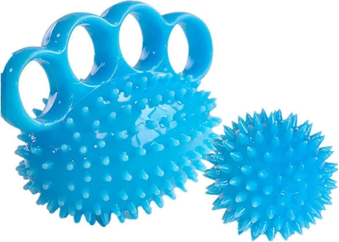 Hand Grip Exerciser Strengthener, Spiky Massage Balls Compatible With Back, Muscles And Hand Strengthener Exercise2pcs-blue