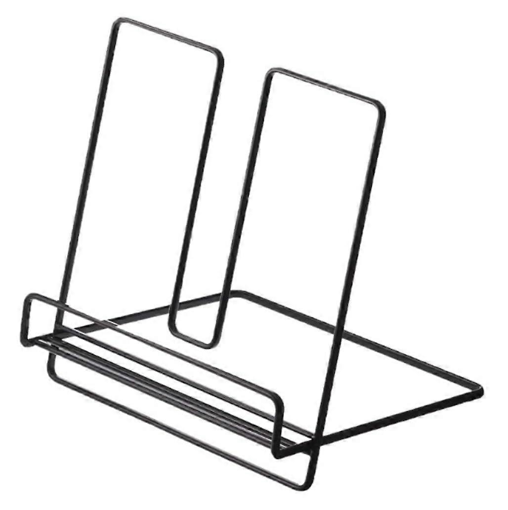 Recipe Holder Cookbook Stand for Kitchen Counter Hands Reading Black 20x20x18.5 cm