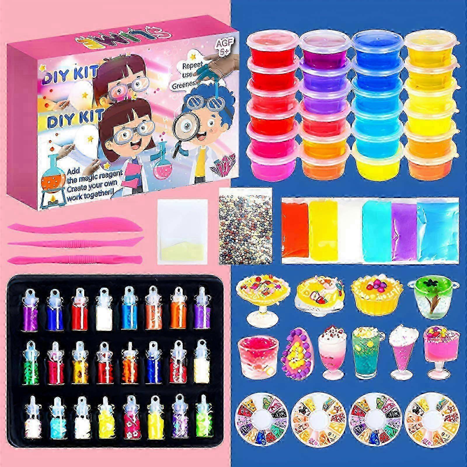 In The Dark Crystal Colored Slime Mesmerizing Visuals Safe And Sparkly Crystal Slime With Night Glowing Feature LA4206