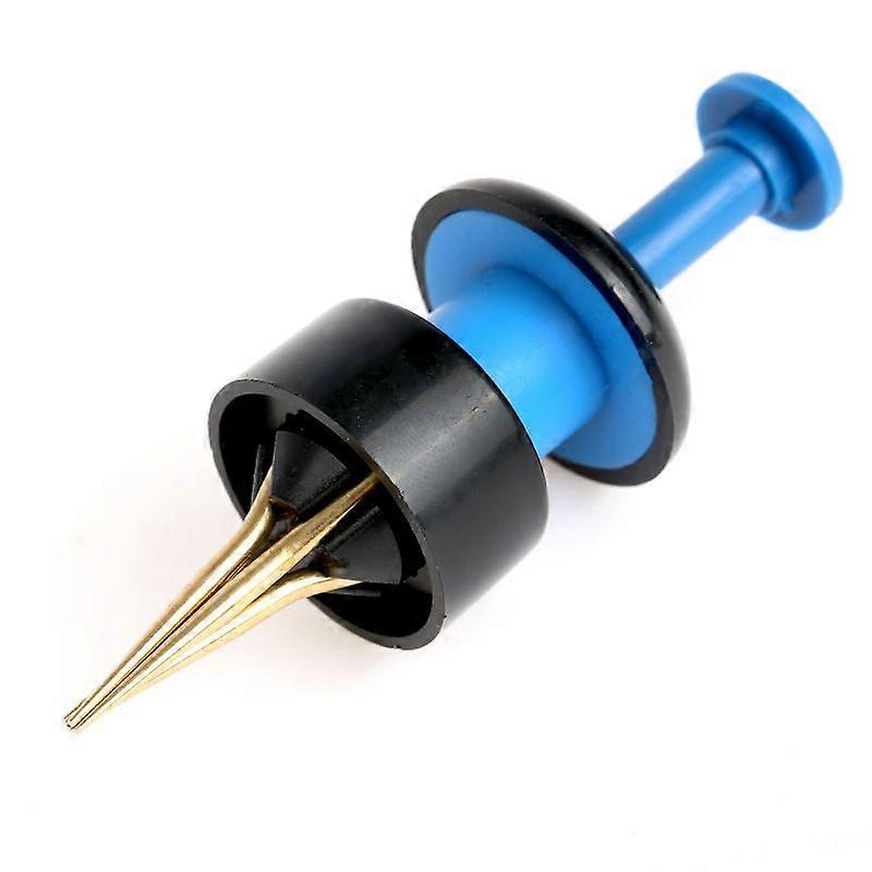 悬挂红虫上饵装置橡皮筋蚯蚓活饵夹快速绑定装置钓鱼配件渔具用品（1套，蓝色）