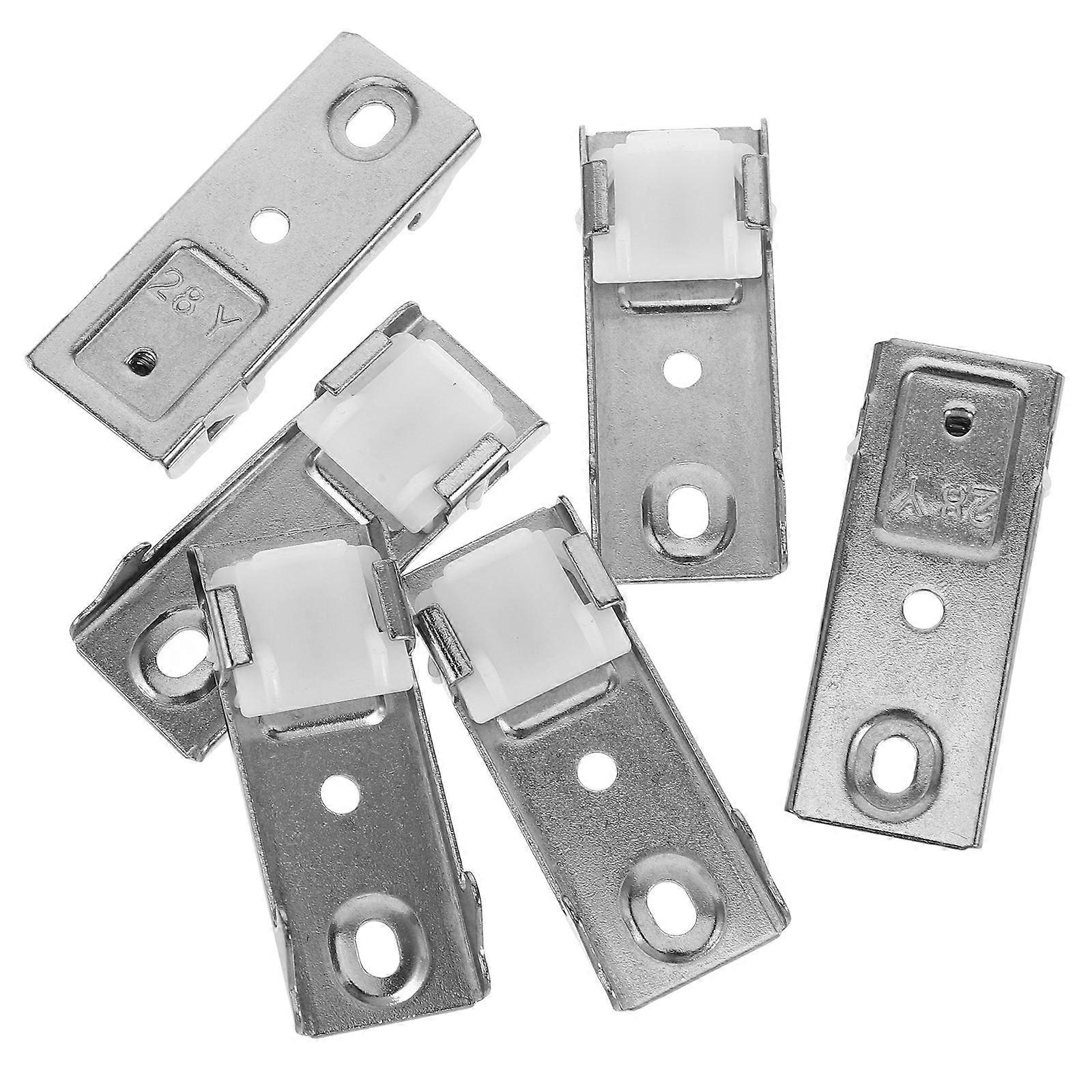 Curtain Track Mounting Code Stainless Steel for Window Use 6Pcs Silver
