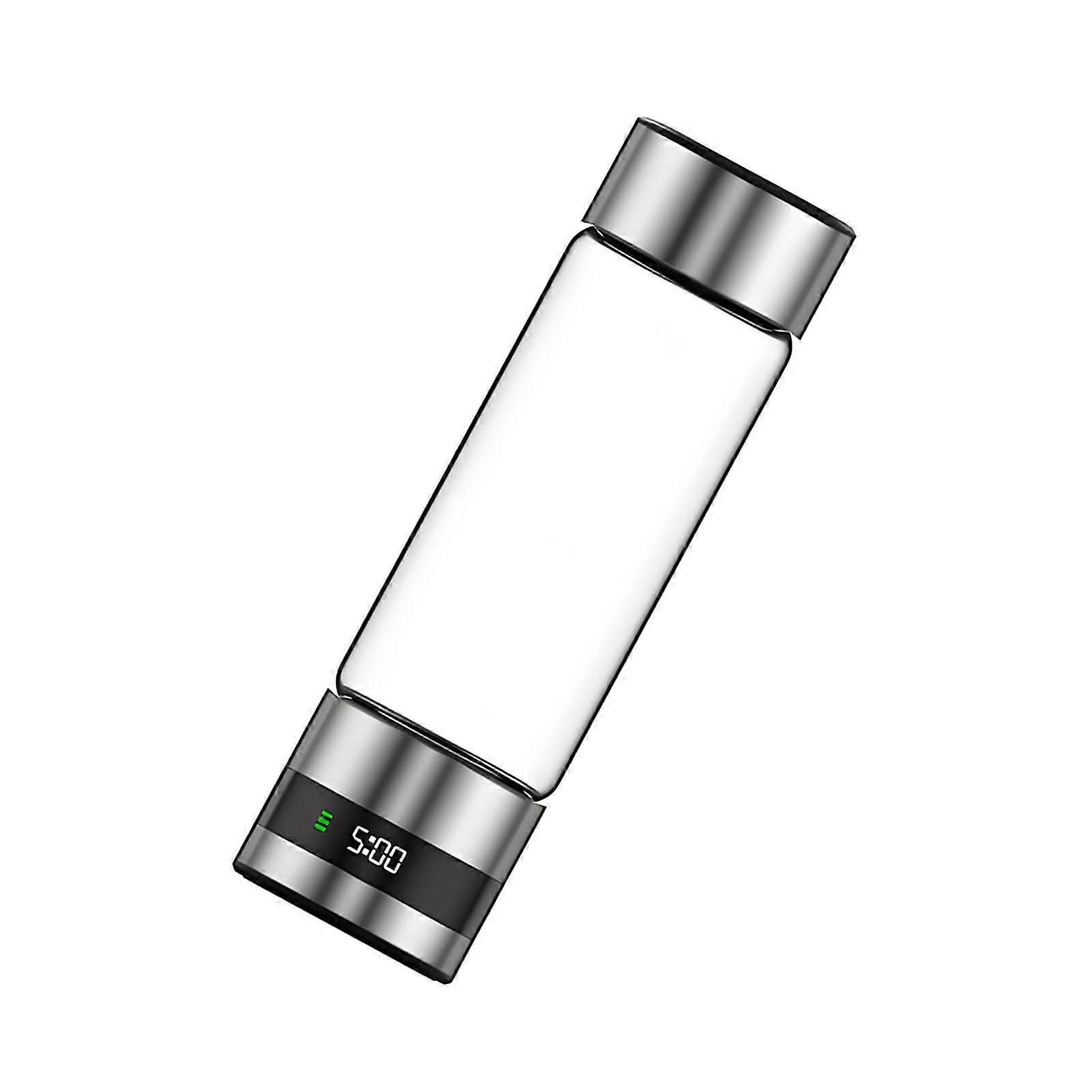 Transportable Water Cup Intelligent Single Button Control Metal Building for Direct current Go Moisturization  silver