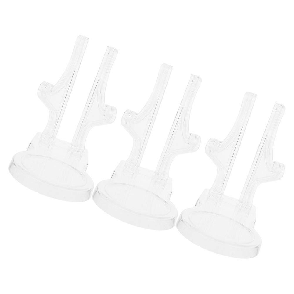 Coffee Cup Plate Holder for Display 3Pcs Multifunctional Acrylic Stand Transparent