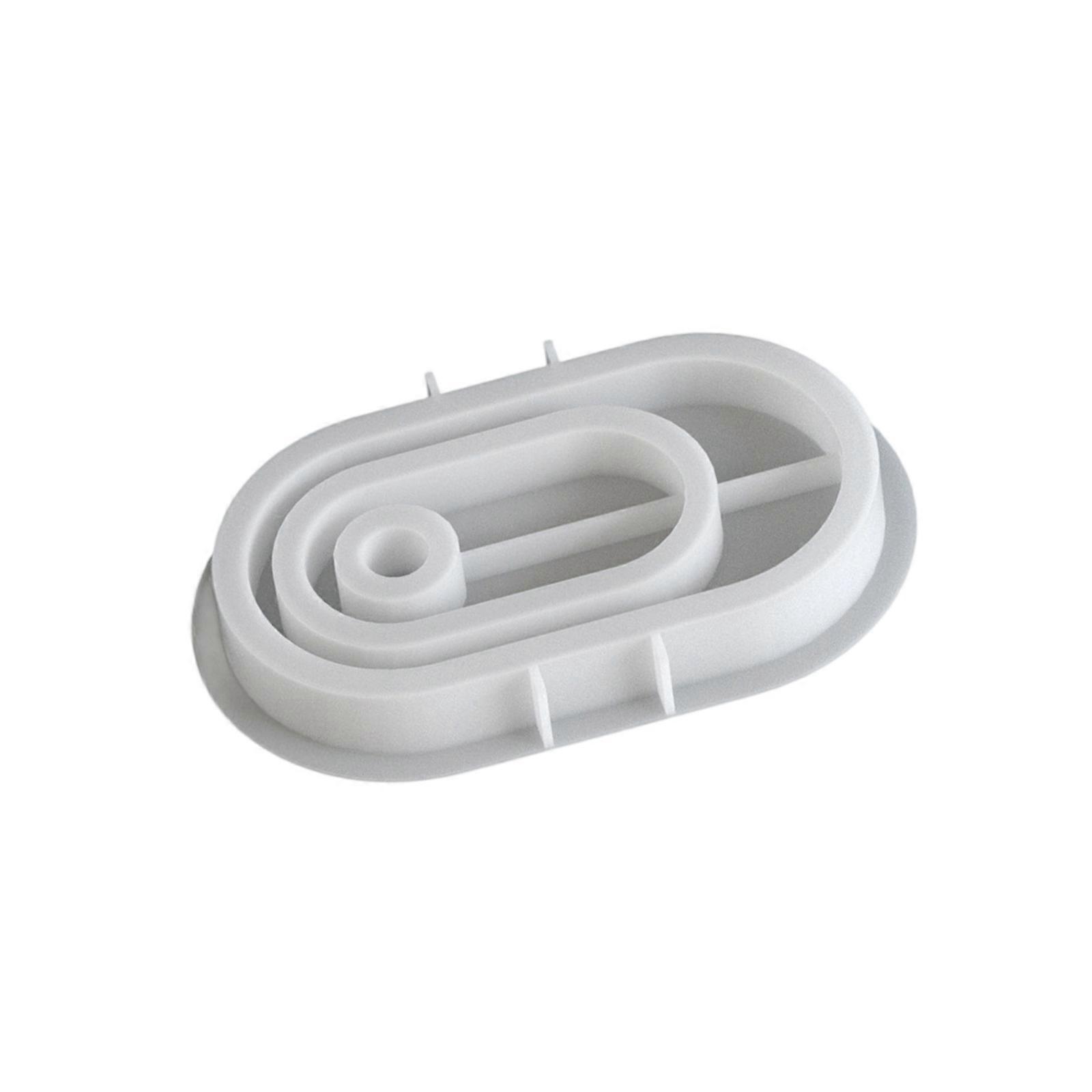 Silicones Candle Holder Tray Mold with Geometric Designs Candlestick Stand Making Supplies Easy to Use and Clean Multicolor