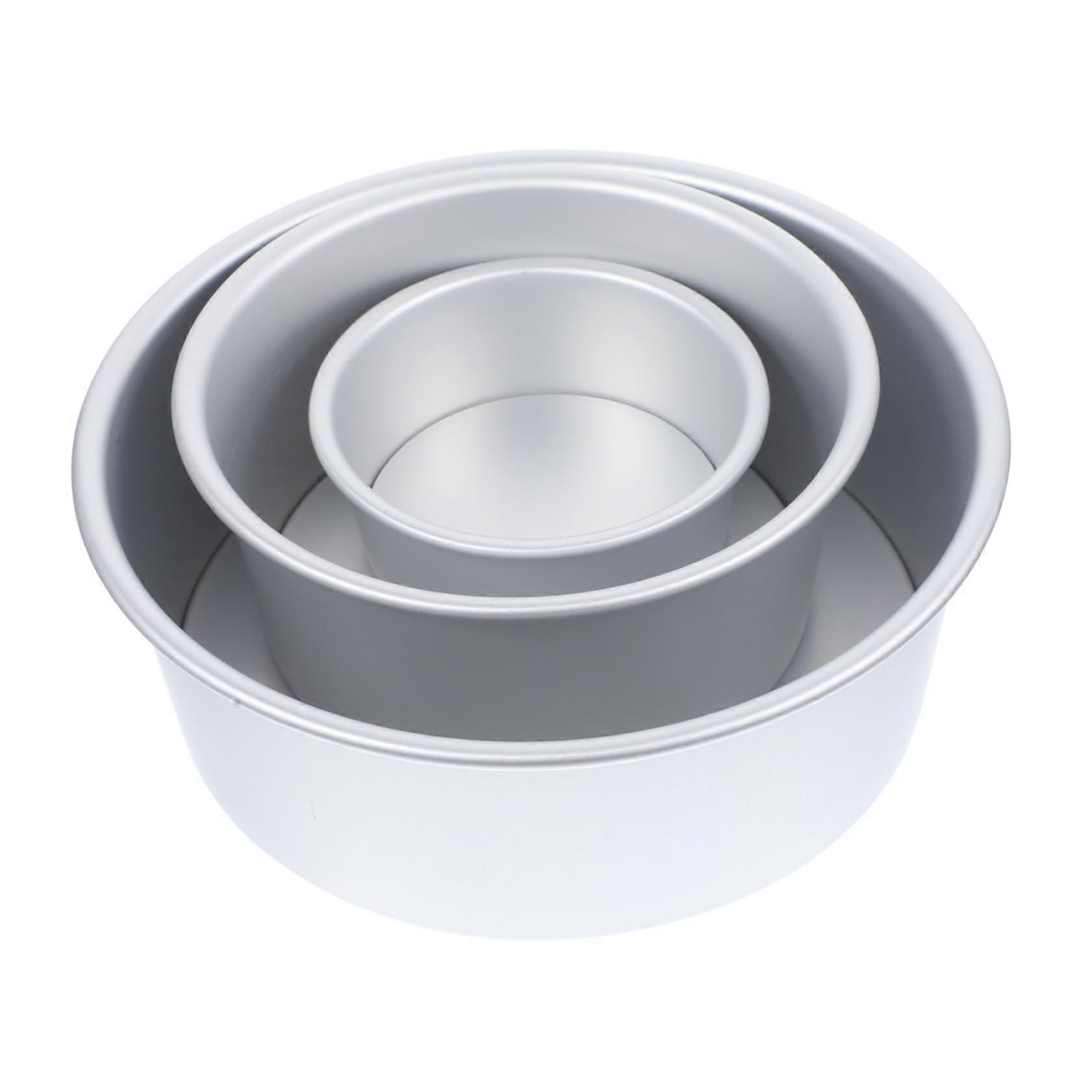 Round Cake Pan Set of 3 NonStick Springform Baking Molds for Oven and Microwave Use