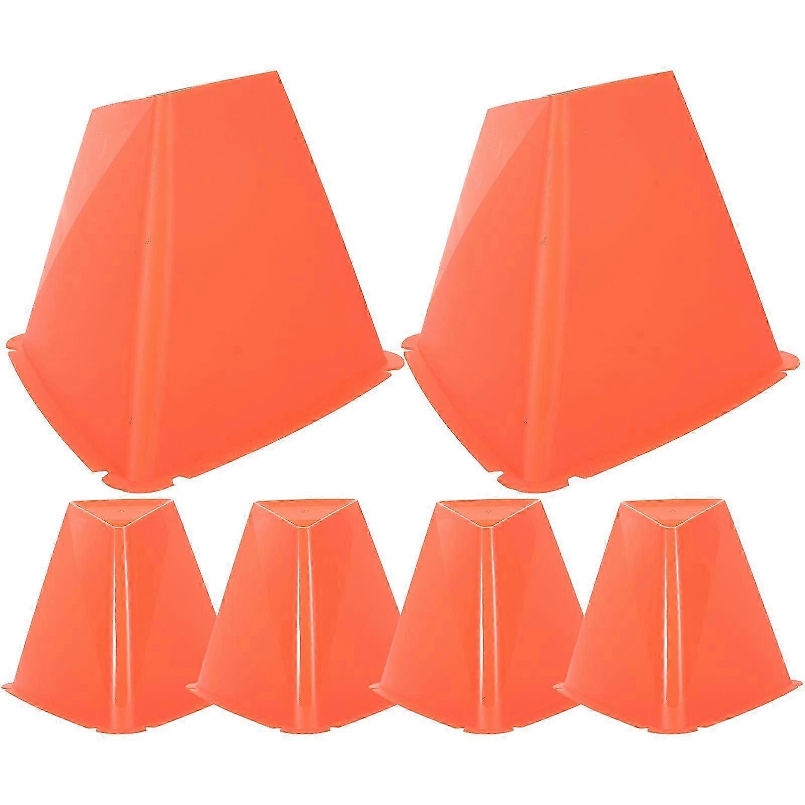 6pcs Portable Soccer Cones Training Football Cones Multi-function Agility Cones