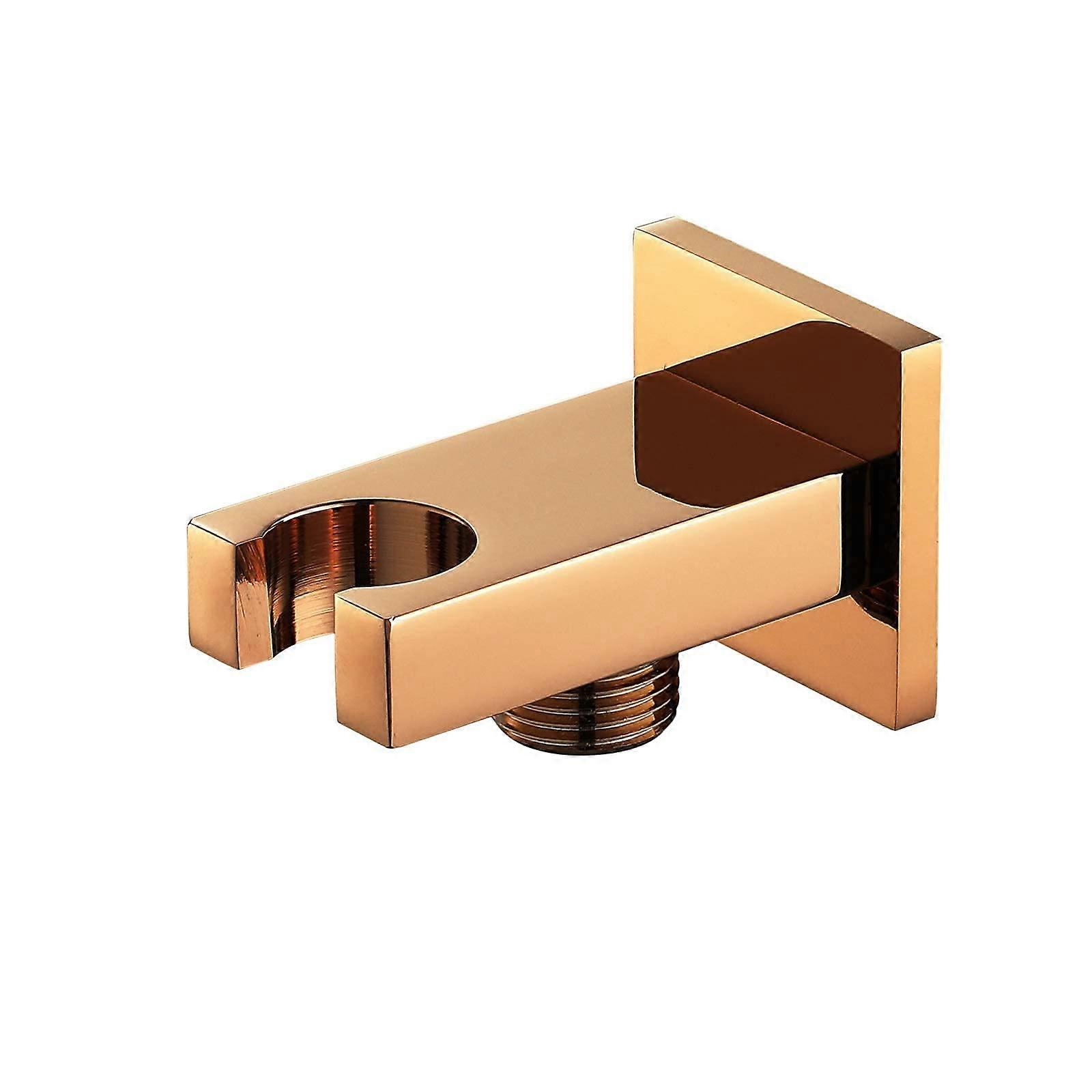 Powerful Shower Head with Brass Handheld Holder, Wall Mounted Square Bracket for Bathroom