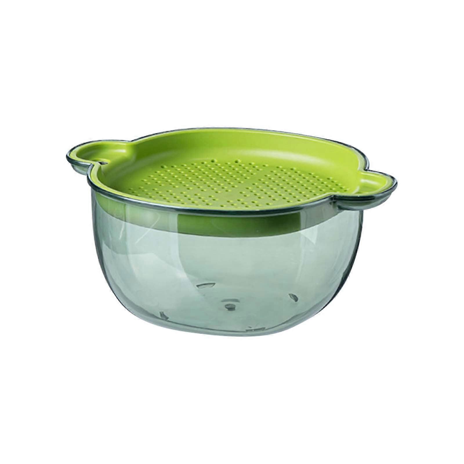 Quinlirra Back to School Double Layer Drainage Basket, Fruit & Veggie Colander with Handle, Filter Basin Compatible with kitchen use