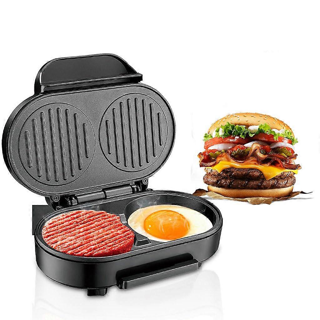 Sandwich Maker with Fast Heating Dual Nonstick Plates for Breakfast Burgers, Pancakes and Eggs