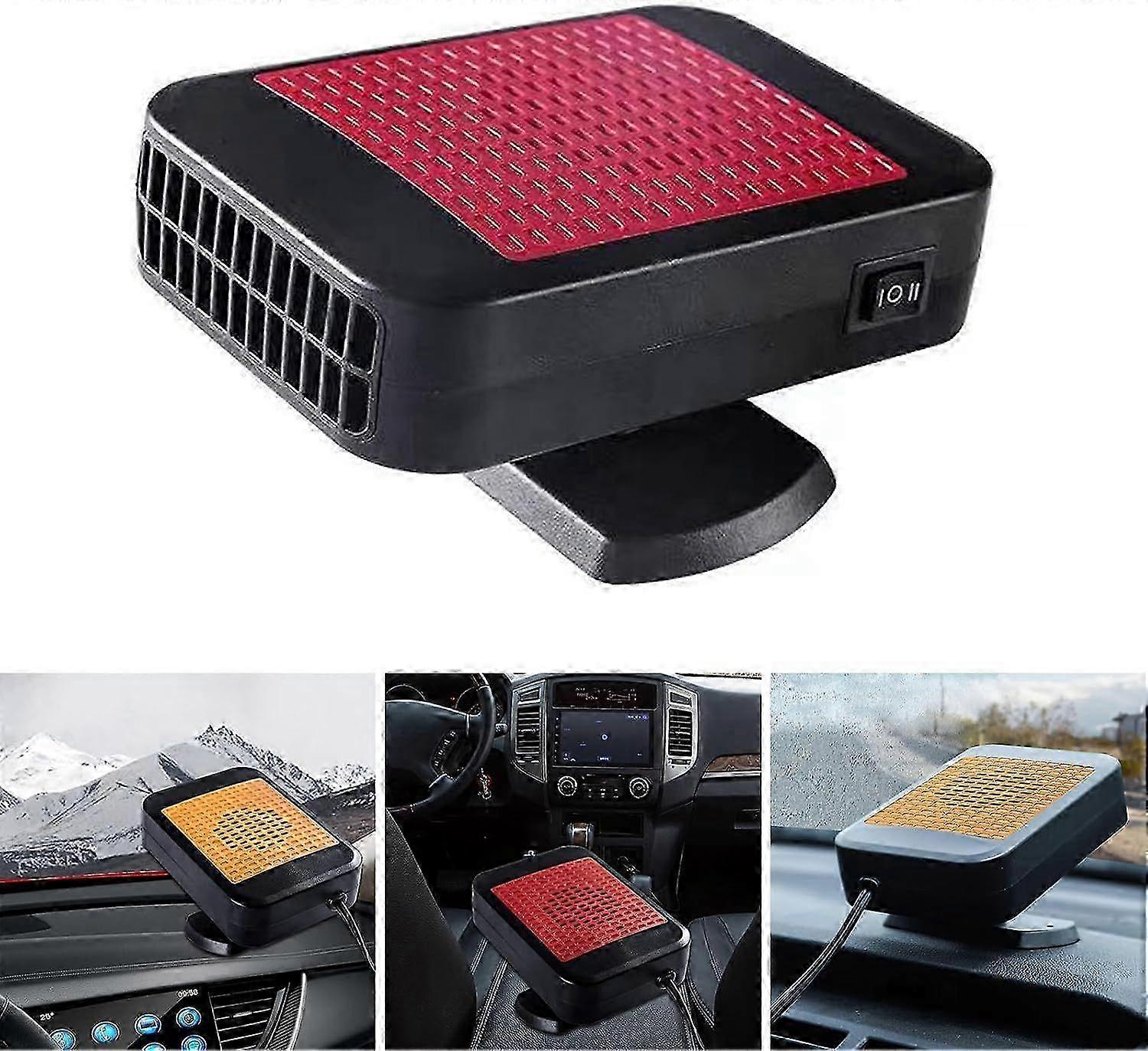 12V Portable Car Heater, 200W Fast Heating Defroster 2 in 1 Automobile Windshield Fast Heaters Car Heater That Plugs into Cigarette Lighter for Car, S