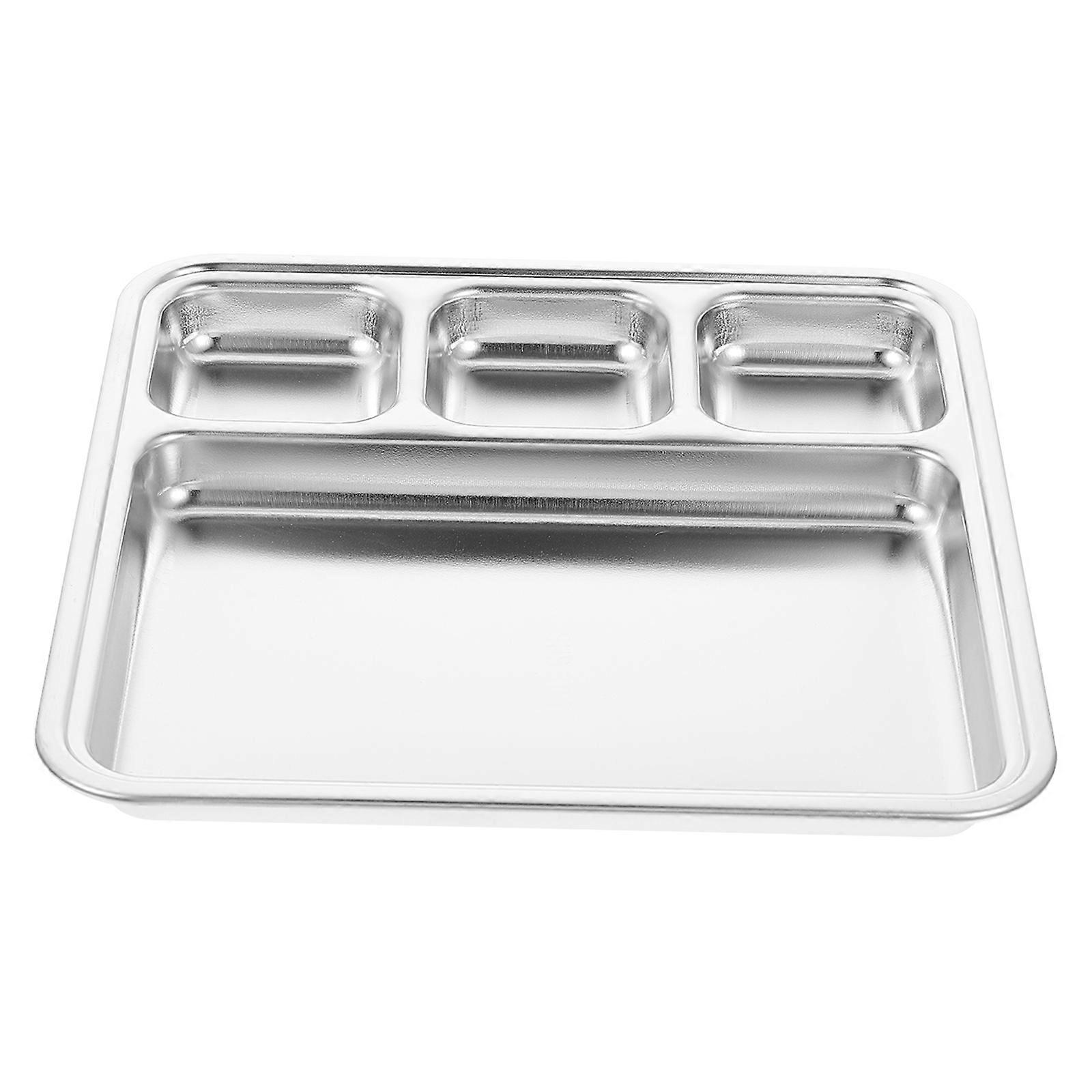 Eease Stainless Steel Divided Dinner Plate - Serving Tray & Platter
