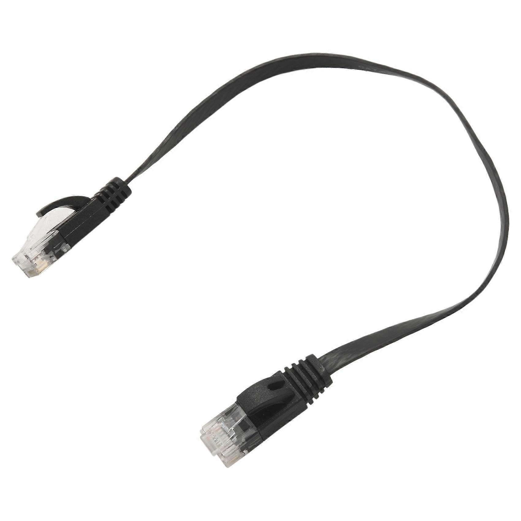24 Pcs 1 Ft Flat Internet Network Cable Solid Cat6 High Speed Patch Lan Wire with Snagless Rj45 Connectors