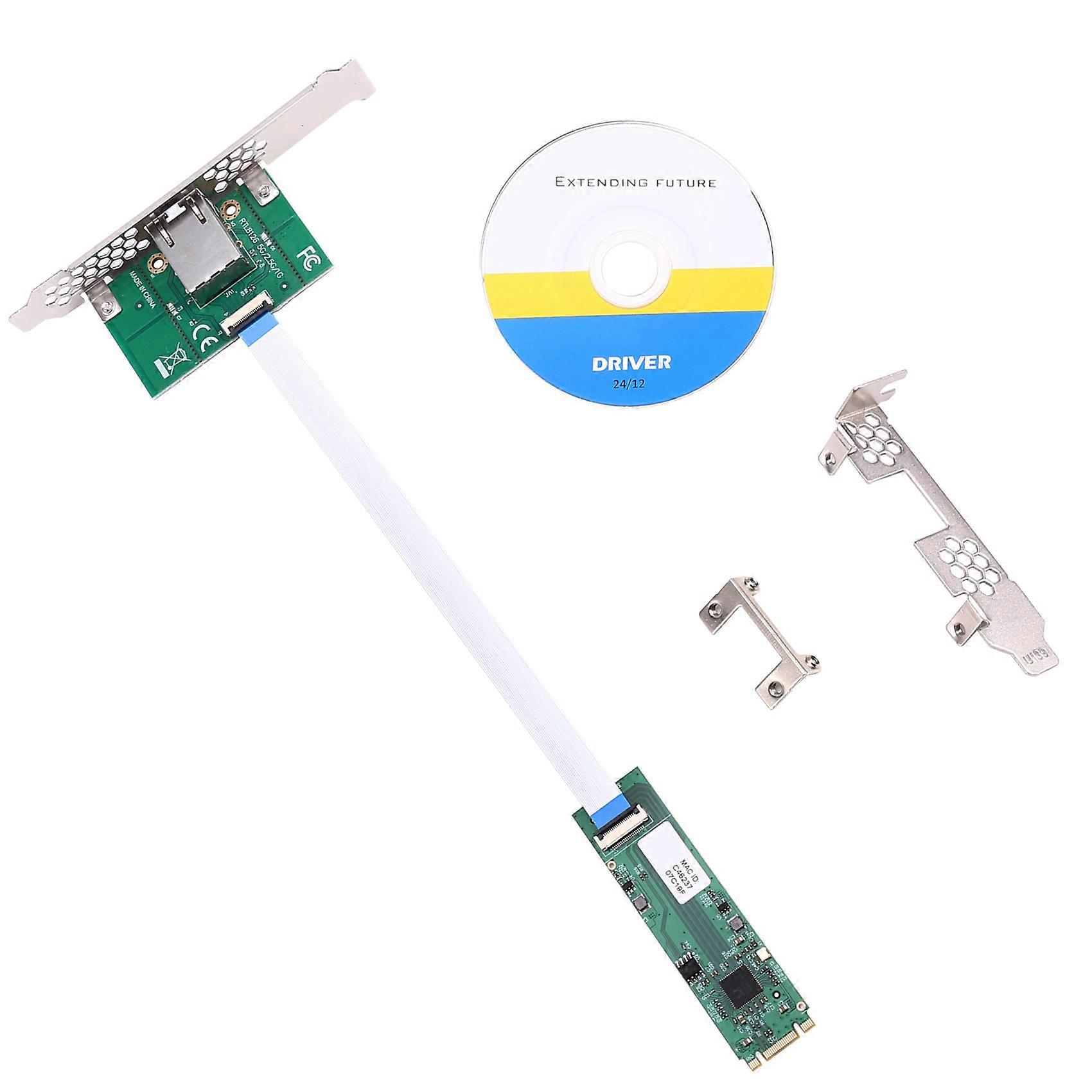 M.2 B+M KEY to 5Gbps Gigabit Network Card Single Port Wired Network Adapter RTL8126 Chip for Win7/8/10