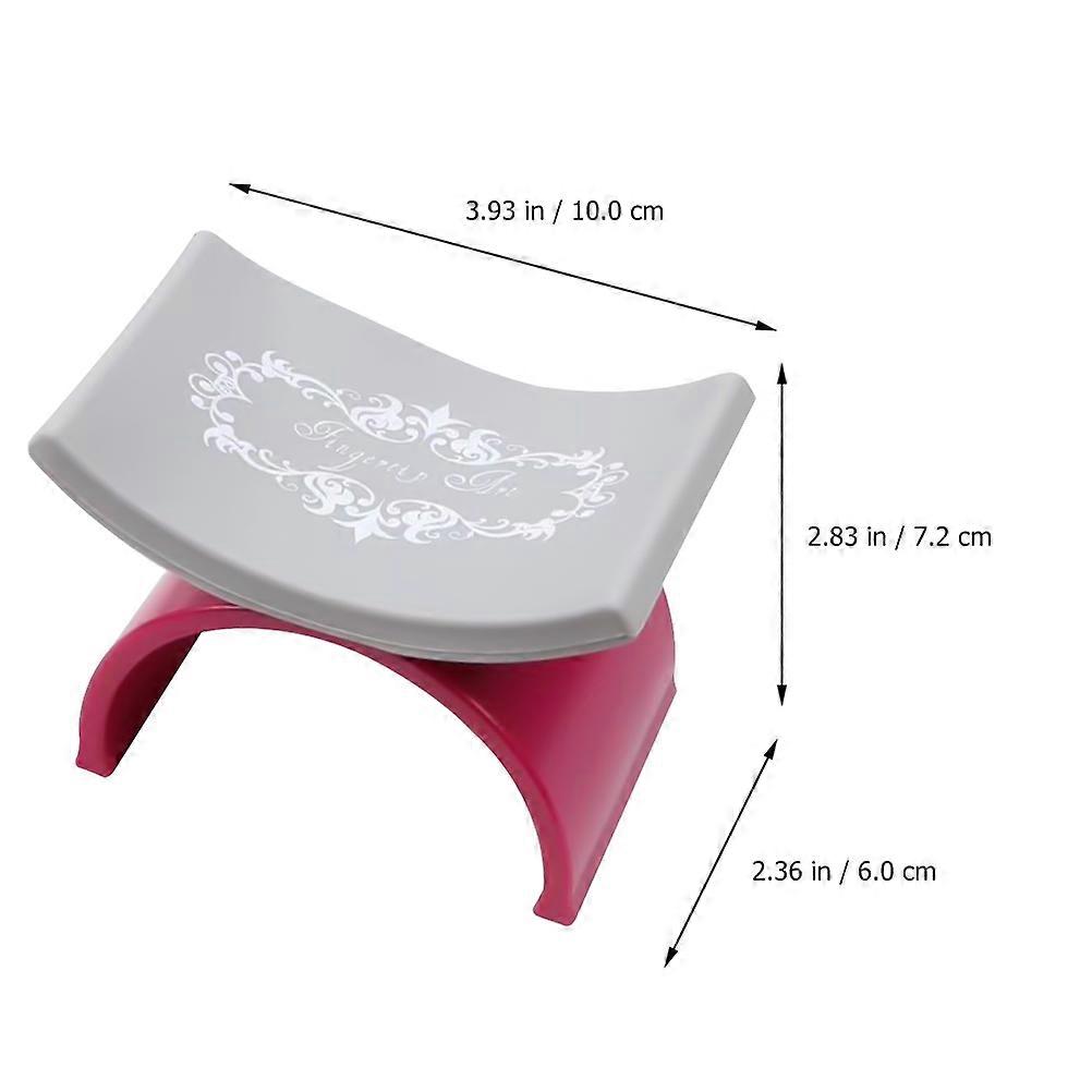 U Shape Nail Hand Pillow for Manicure Support 4Pcs Set Red