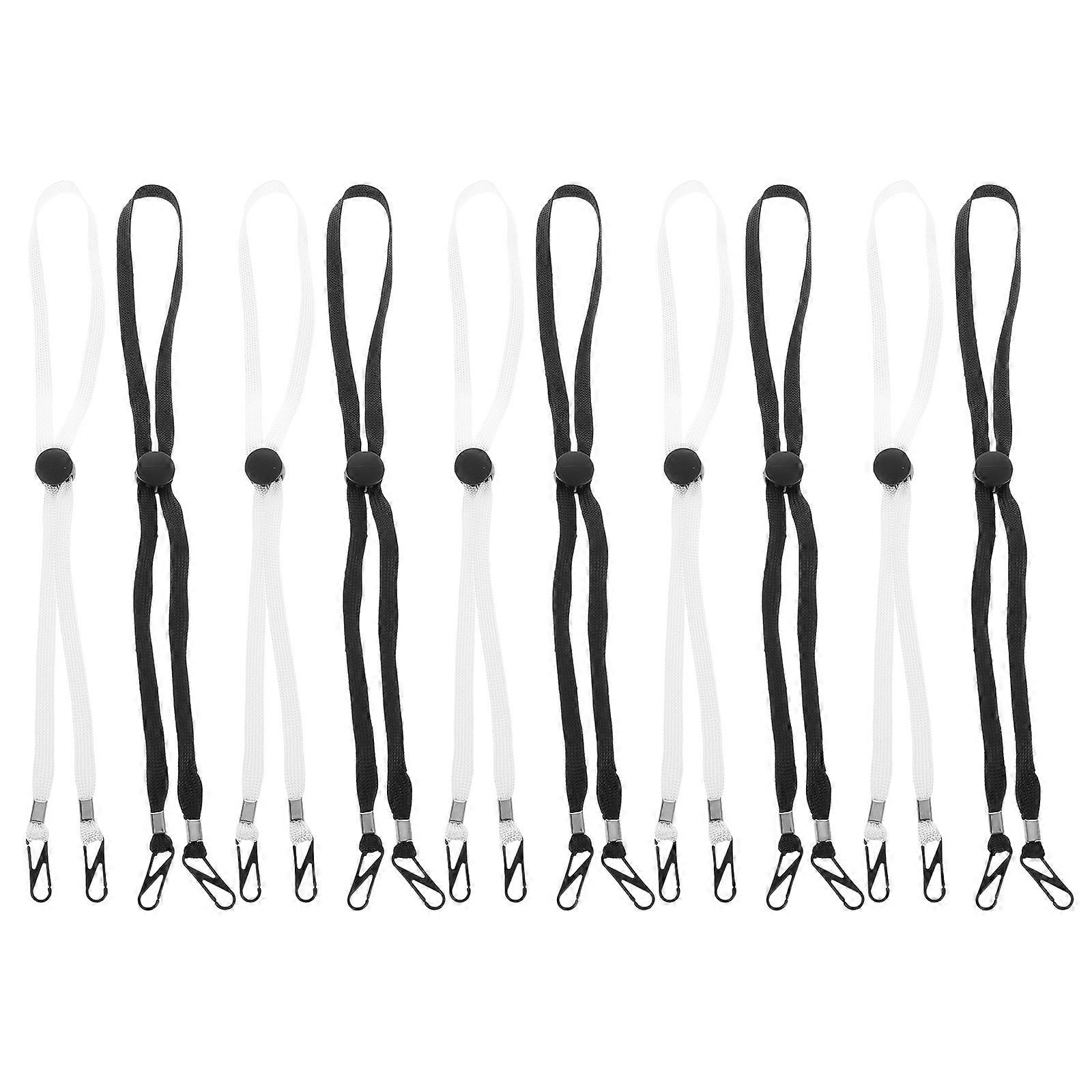 Face Lanyard Adjustable Hat Strap Clips 10Pcs for Wind