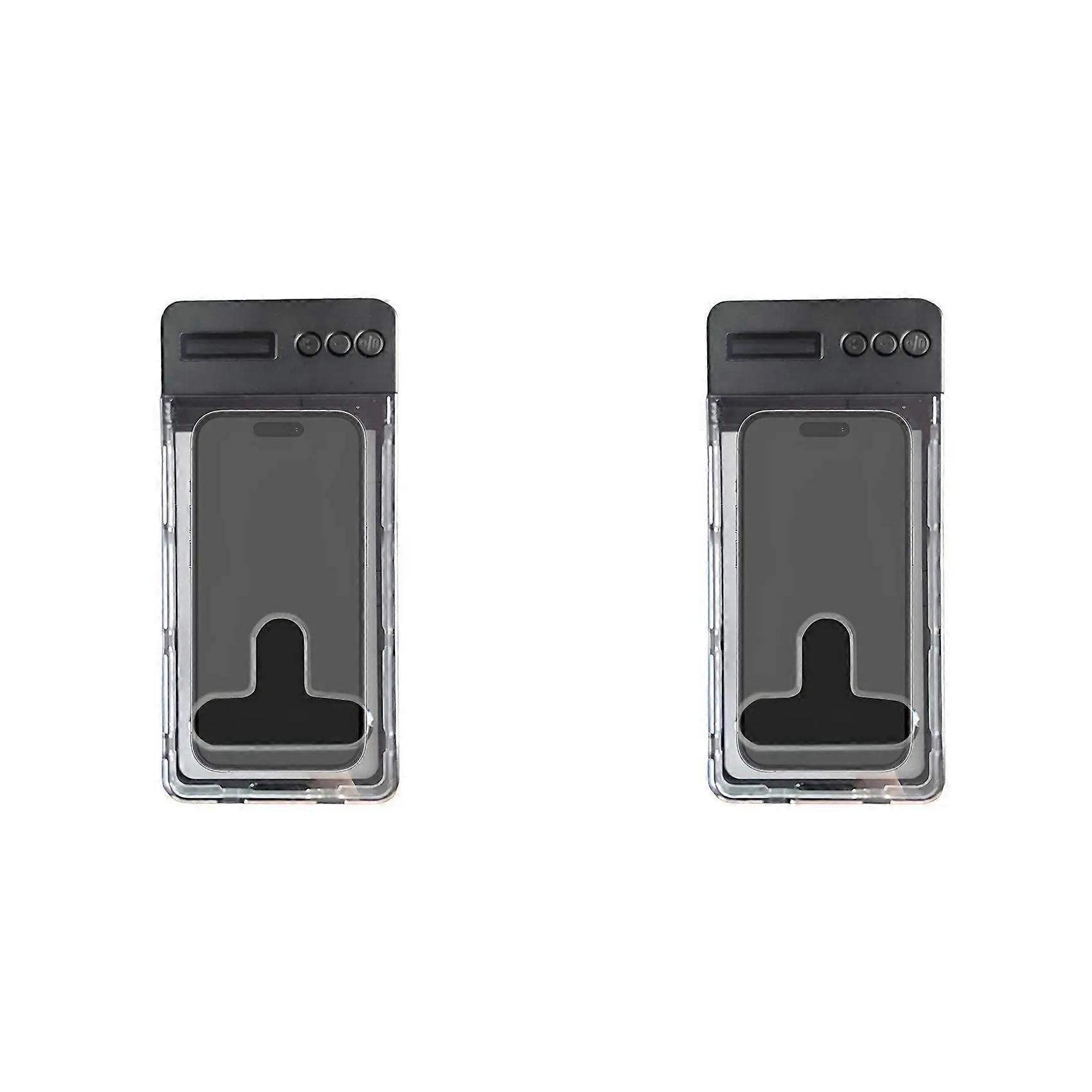 2X Self-Discipline Phone Timer Lock Box for IPhone Android Phone Case Self-Control Timer Locker Black