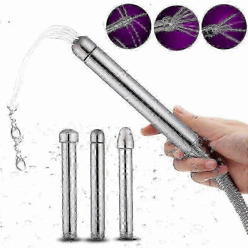 3-Nozzle Enema Kit for Personal Hygiene, Shower Douche with Colon Cleaner Tool Set