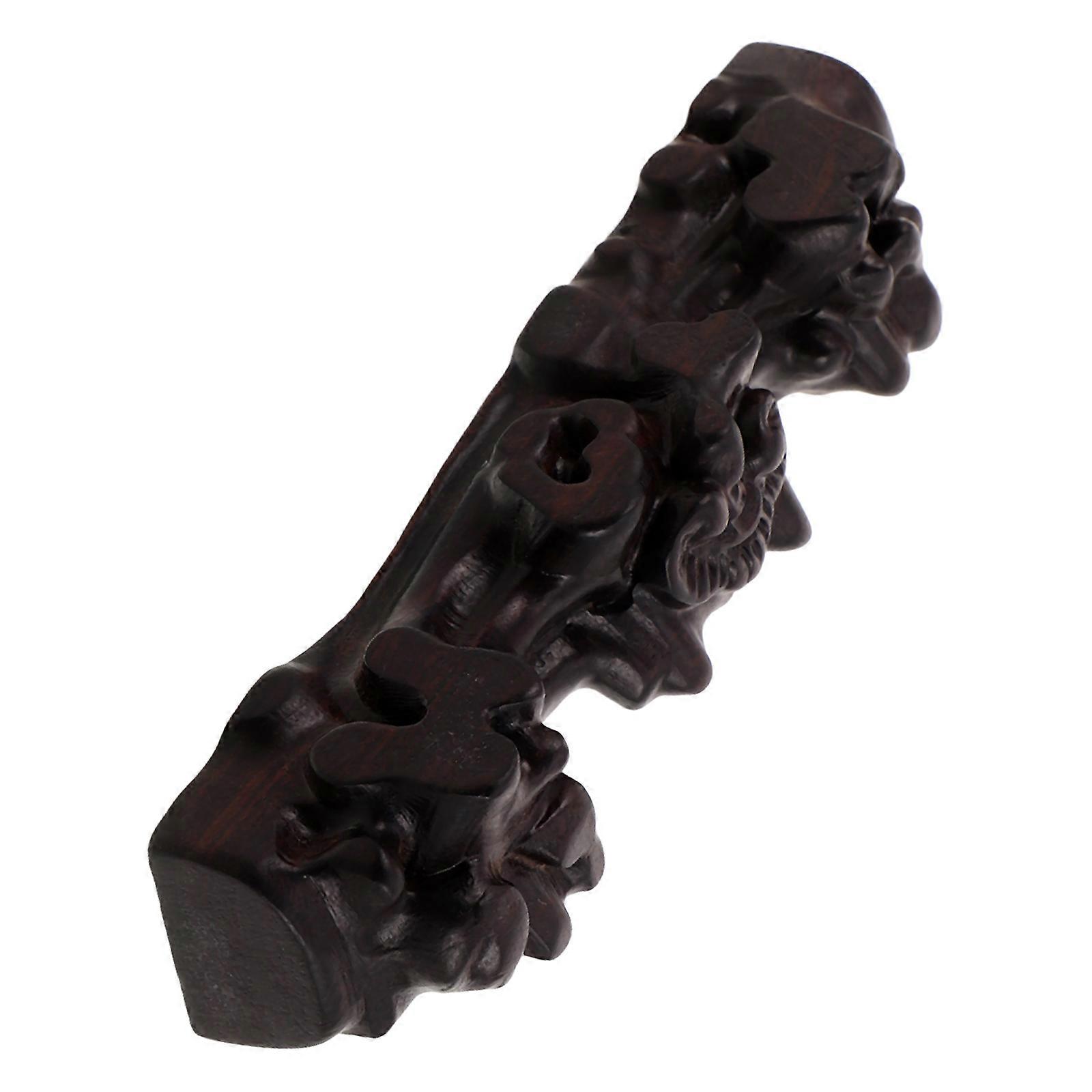 Decorative Rack 3Pcs Flute Stand Wooden Holder For Home Display And Pen Rest With Craftsmanship