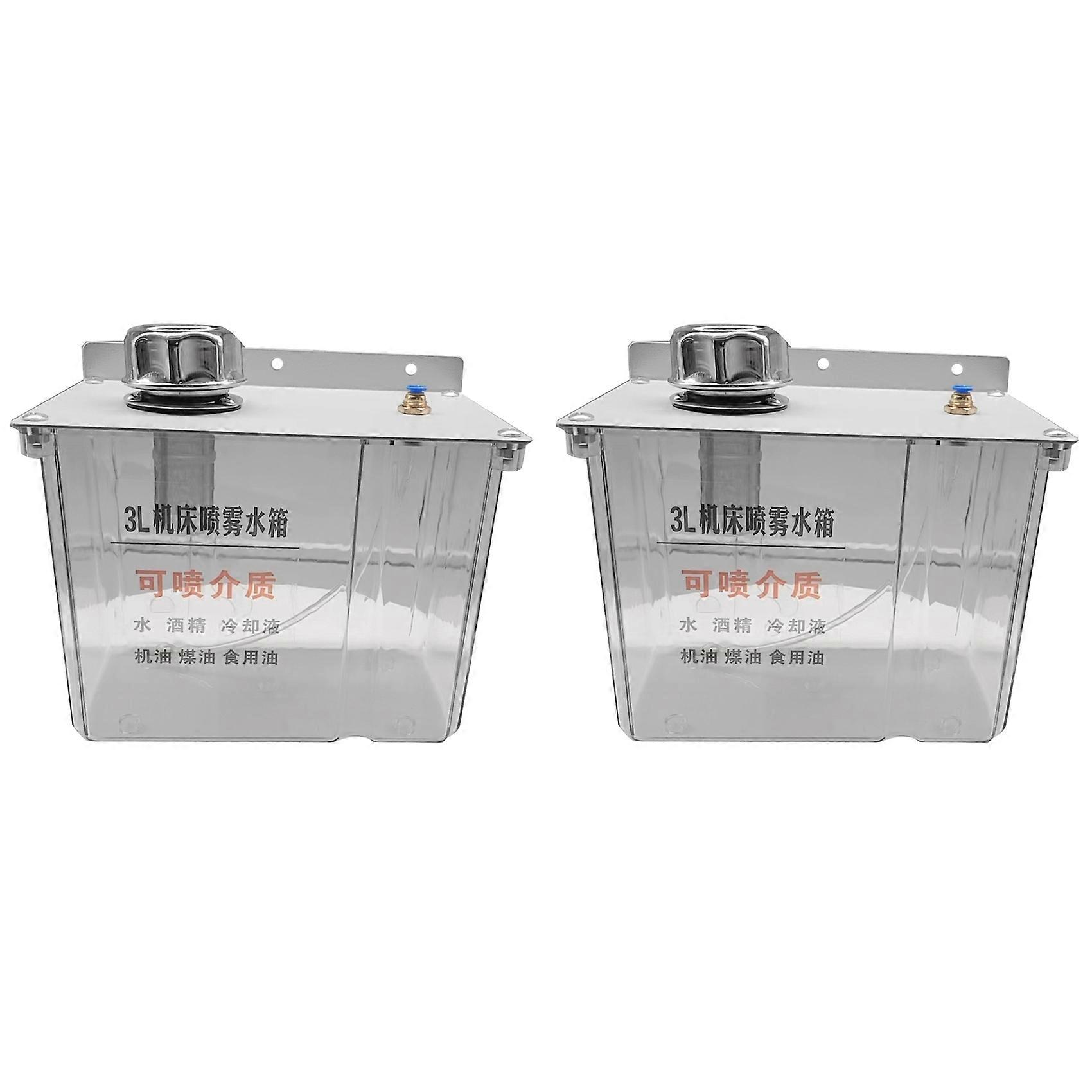 2X 3L CNC Lubrication Water Box with Filter Lathe Milling Drill Engraving Machine Oil Tank