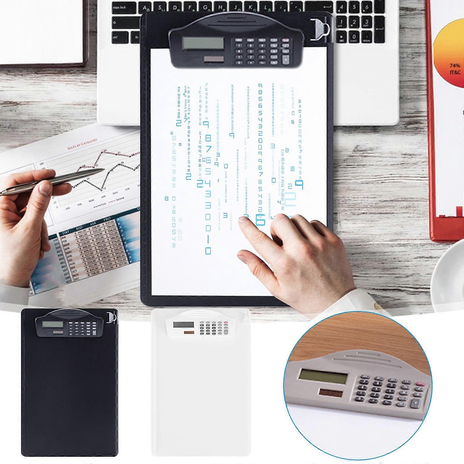 Djunllk Clipboard 2Pcs - A4 Multifunctional File Clipboard with Mini Calculator, Portable Standard Function for On-the-Go Office Home School