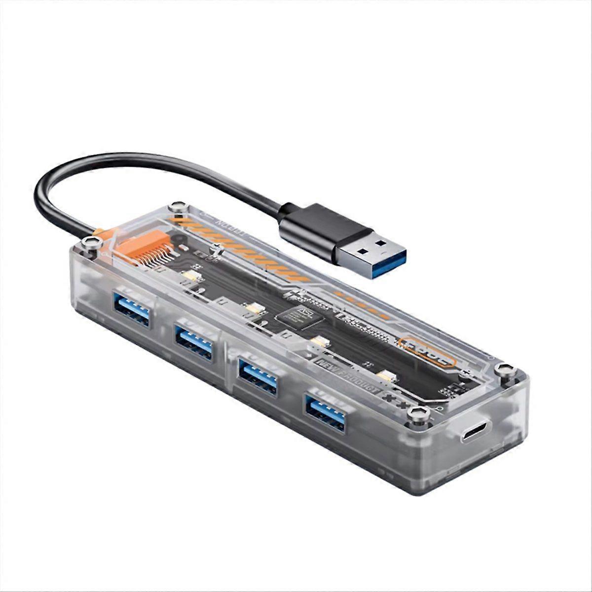 4 in 1 USB C Hub Docking Station 5Gbps High Speed Splitter Adapter for Laptops, PC and Tablets