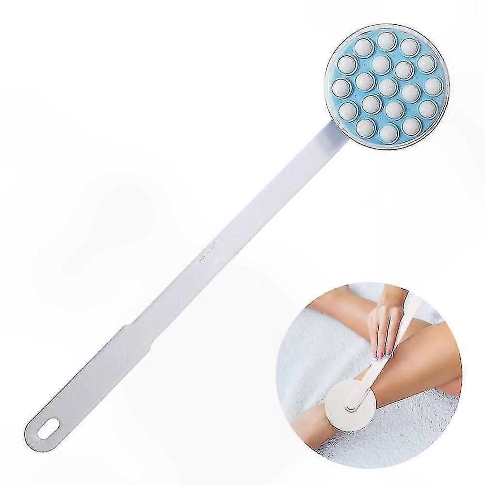 Long Handle 2-in-1 Massager and Applicator for Lotion, Oil, Cream, and Scrub Use