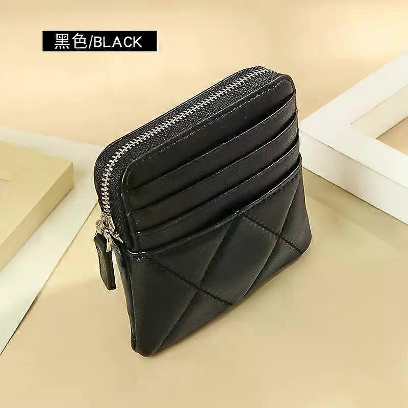 Small Coin Purse Luxury Brand Rhombus Quilted Sheepskin Zipper Coin Bag Portable Wallet Short Ladies Card Holder Change Purses