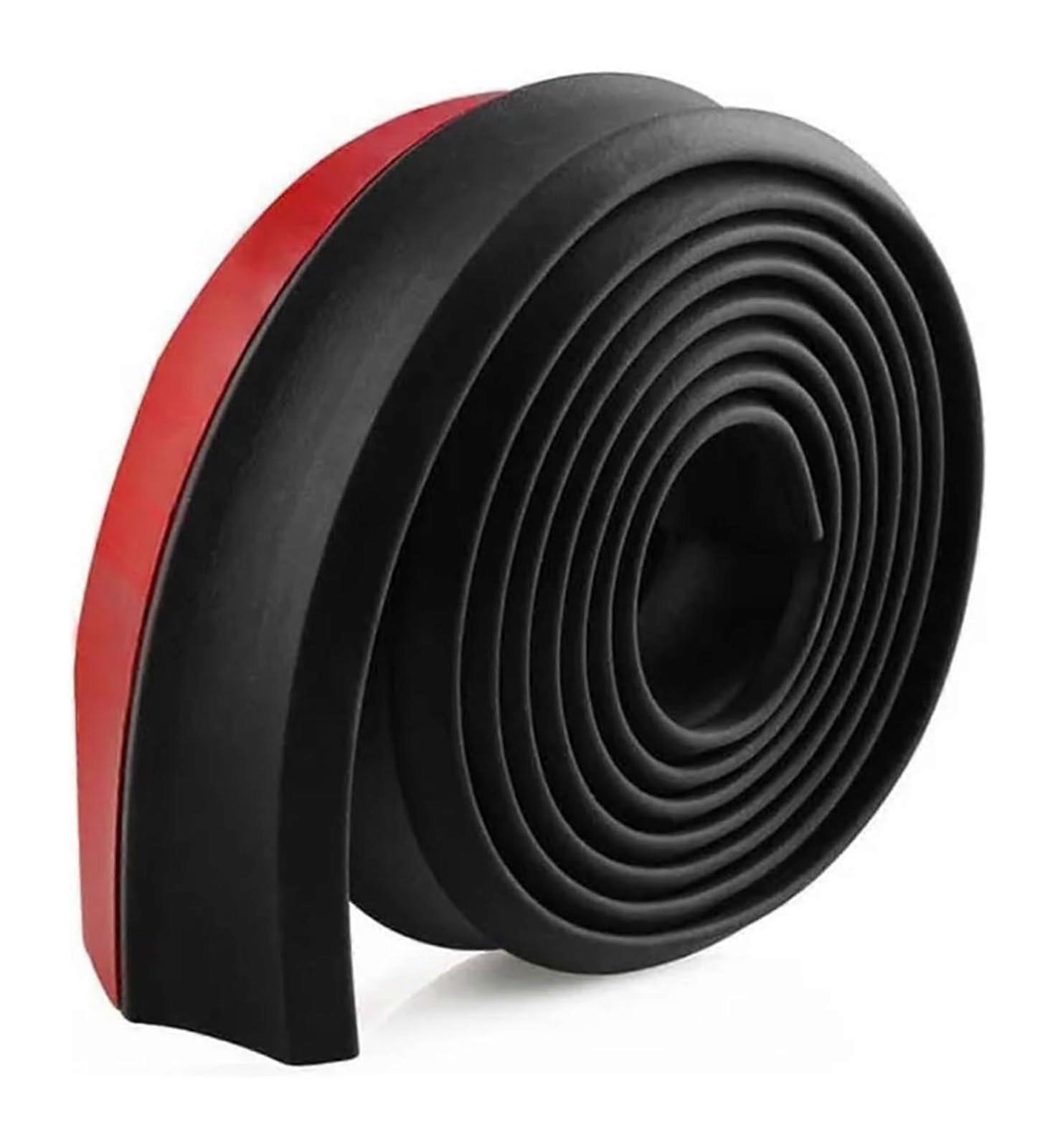 Universal Car Front Bumper Lip Spoiler Splitter 2.5M Rubber Skirt Protector Aggressive Style