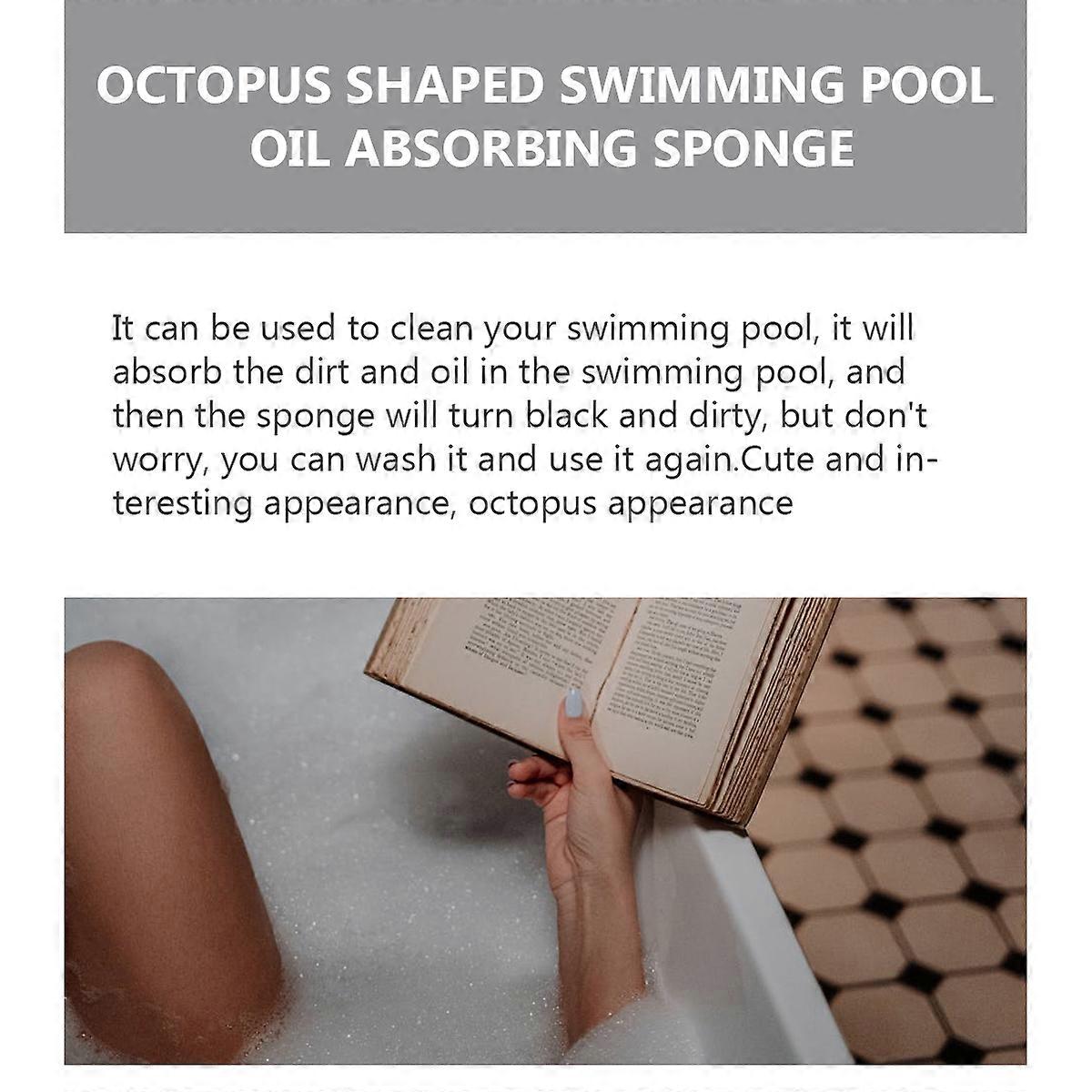Pool Sponge for Oil Absorbing with 20Pcs Durable Octopus Shape