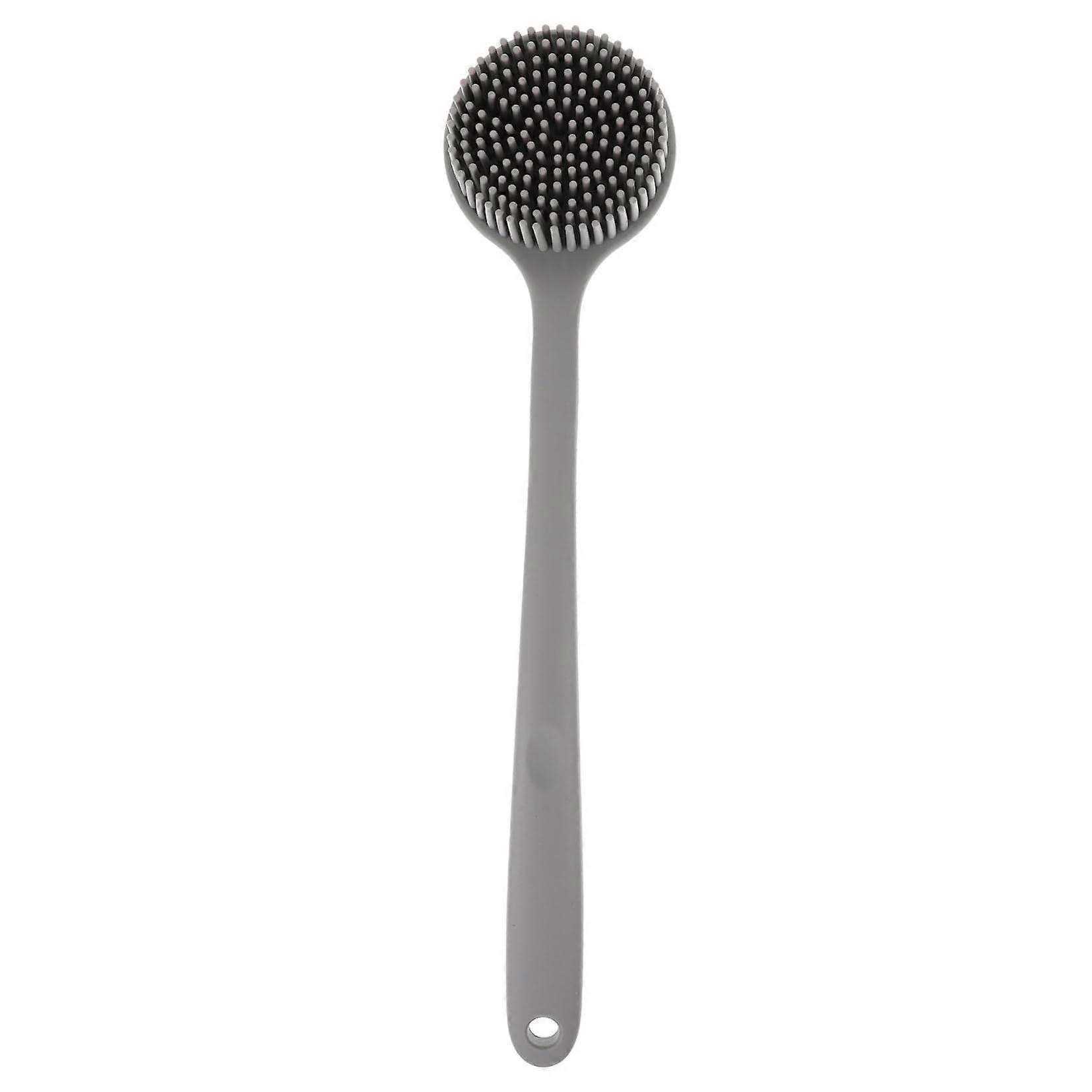 Silicone Back Scrubber with Long Handle for Deep Exfoliation and MultiArea Shower Cleaning