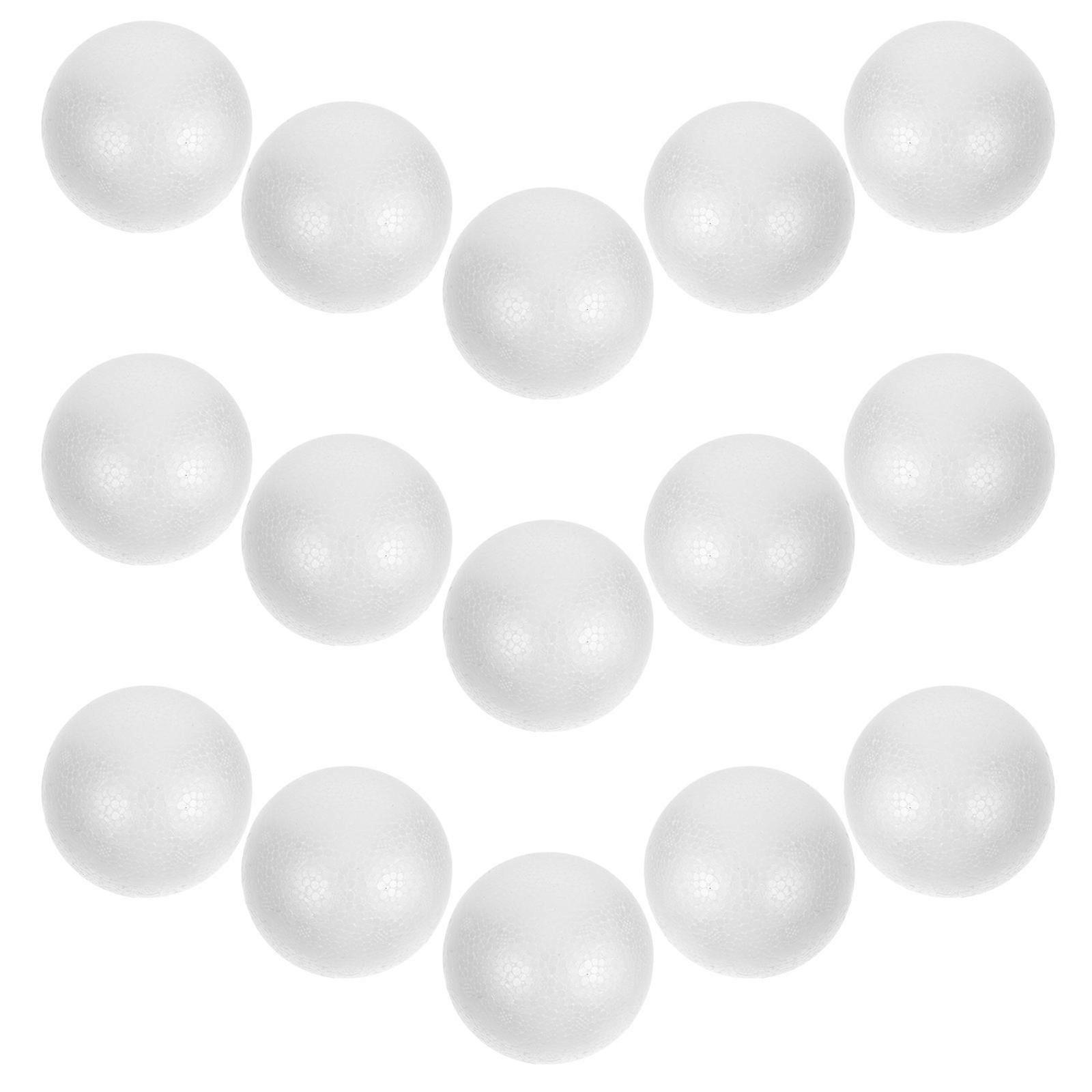 White Polystyrene Balls for Decoration 15Pcs Modeling Craft Solid Spheres