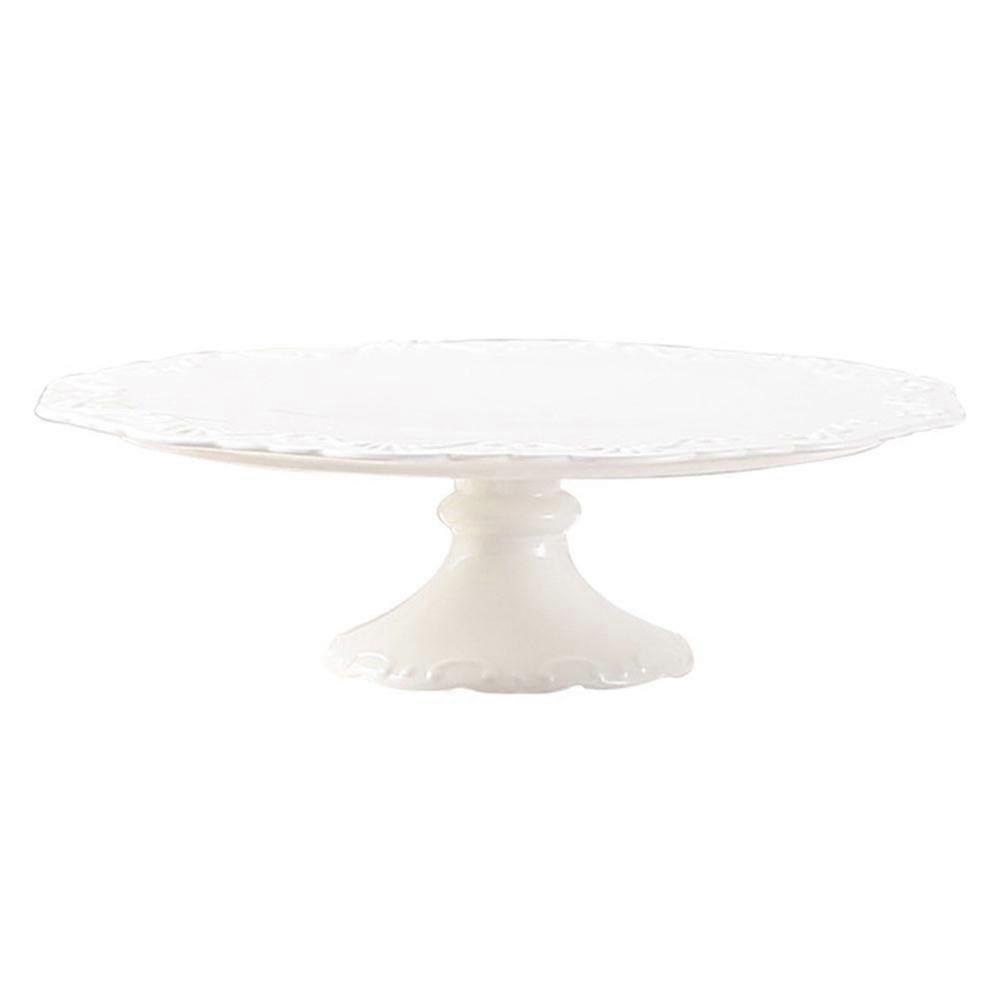 Fruit Plate Decorative Cake Stand for Cake Storage 1Pcs White Ceramic Holder