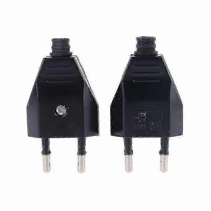 2-Pack European 2-Pin Plug Network Cables, 2.5A 220V Electrical Contacts