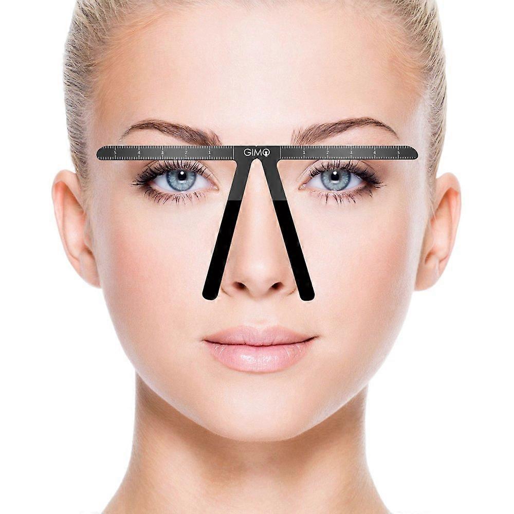 Eyebrow Caliper Permanent Makeup Measuring Tool with Adjustable Metal Ruler for Accurate Brow Mapping (Black)
