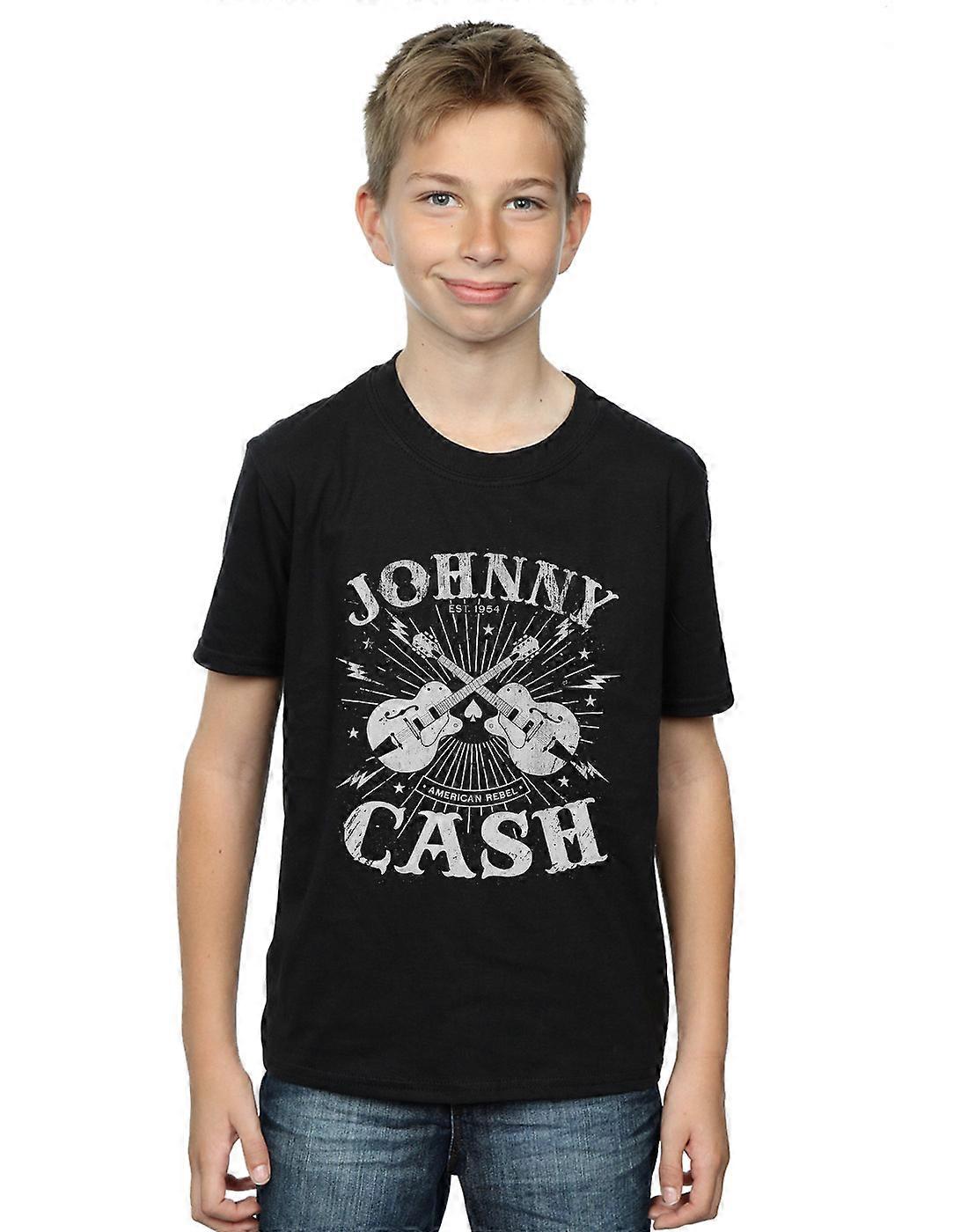Johnny Cash gutter Rockabilly gitarer t-skjorte