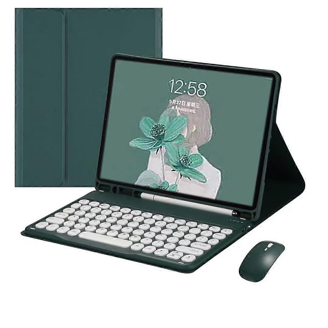 Bluetooth Keyboard Case with Mouse for iPad Mini 5 and Mini 4, Teal Detachable Wireless Design, Pencil Holder