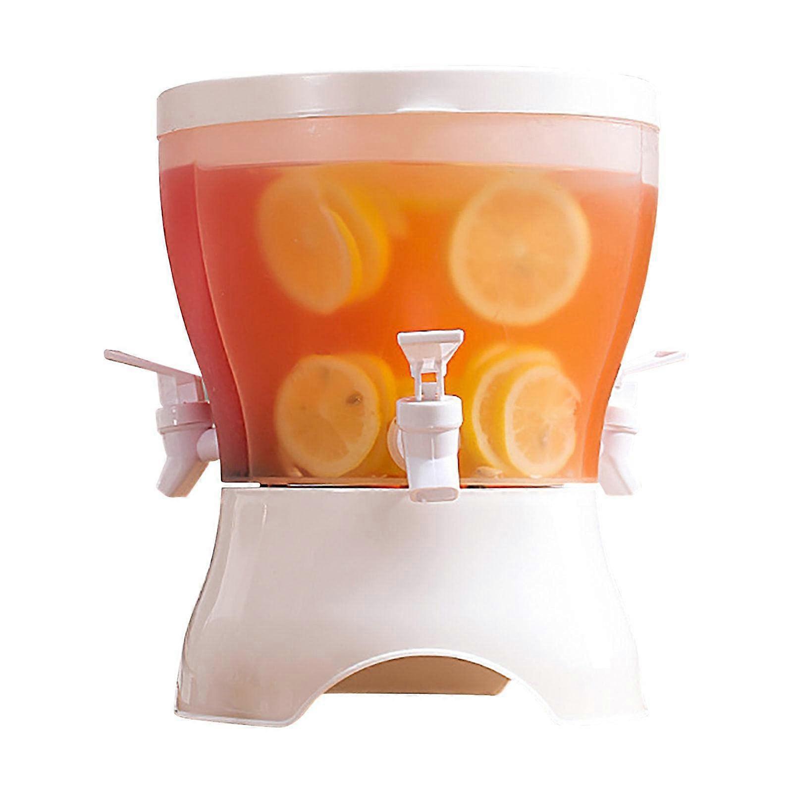 3 Compartment Drink Dispenser with Leakproof Spigots, Refrigerator Friendly, 5.5L Capacity