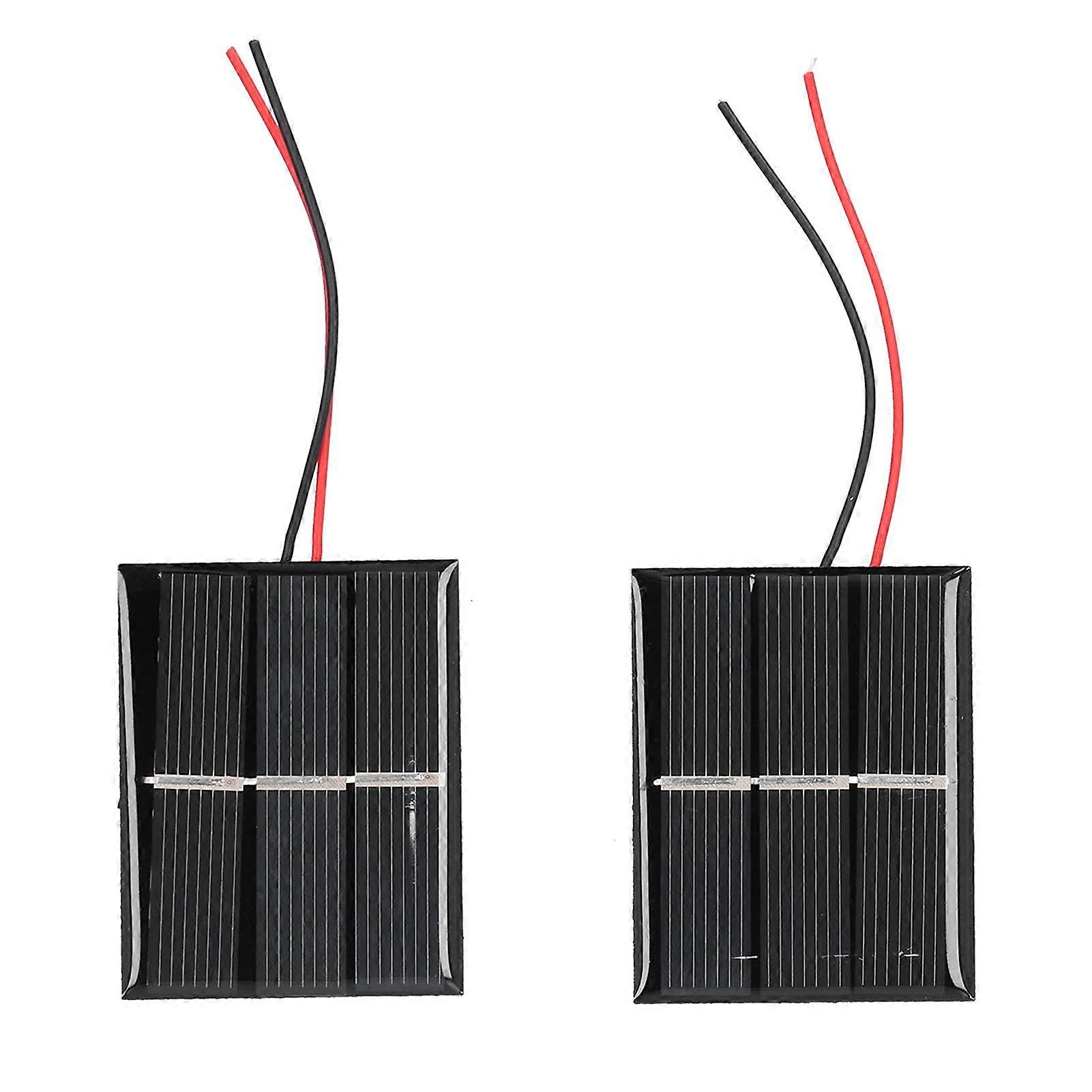 Mini Solar Panel 43x55mm 1.5V Polysilicon, Stable Output for DIY Low Power Electronics 2pcs