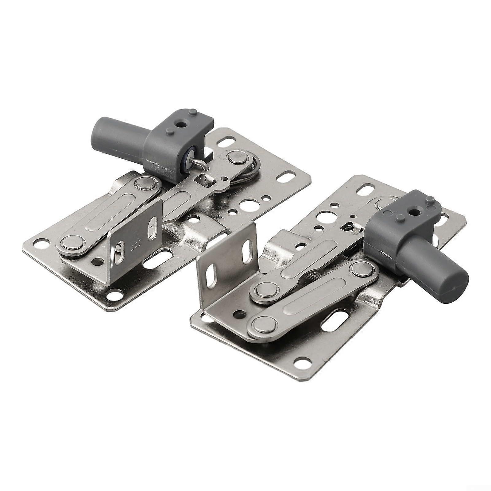 Soft Close Tip Out Tray Hinges 45 Degree Self Locking Nickel Finish for Kitchen Sink Cabinet 2 Pack