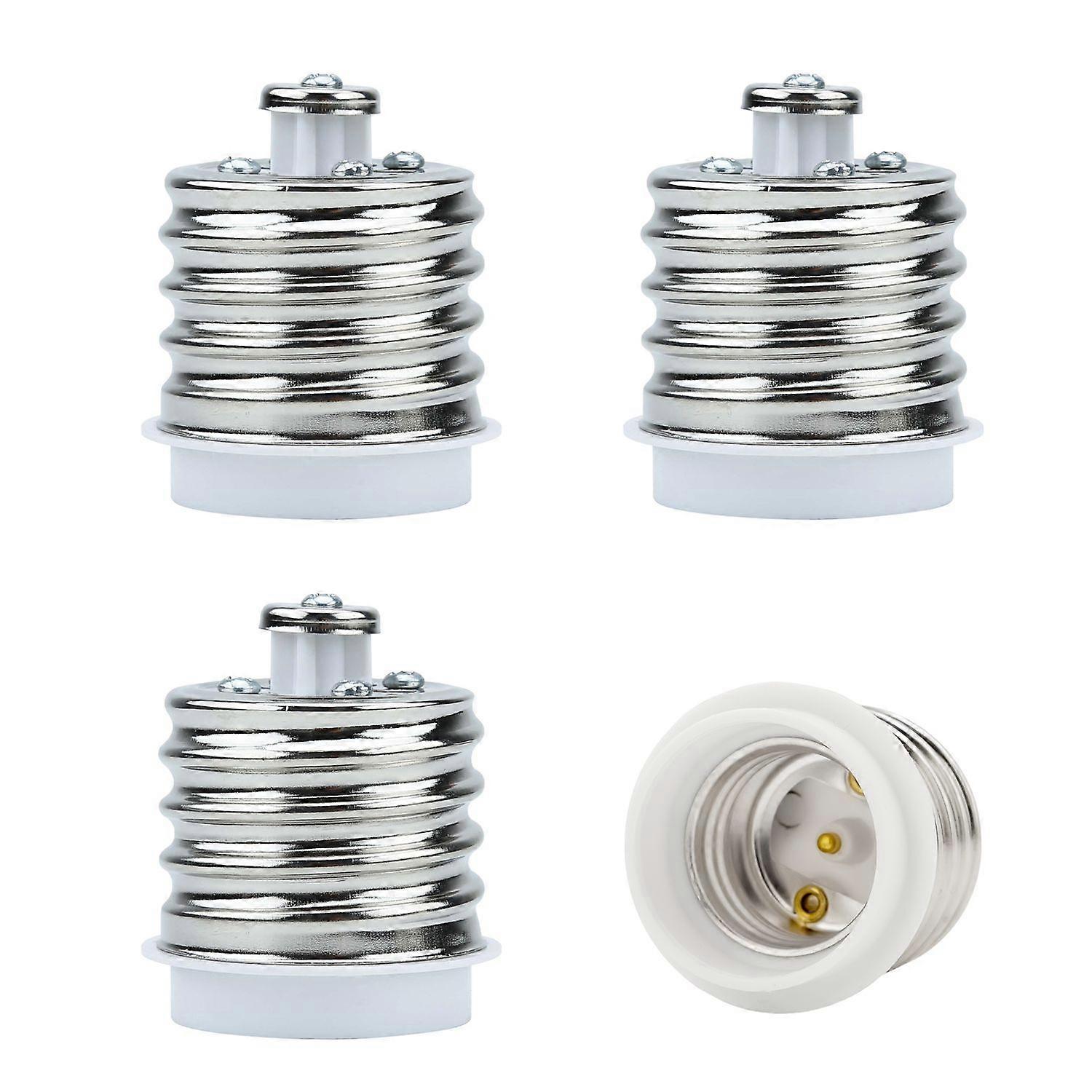 E27 to E40 Lamp base adapter in WHITE – 4x lamp adapter for reformatting from E27 to E40
