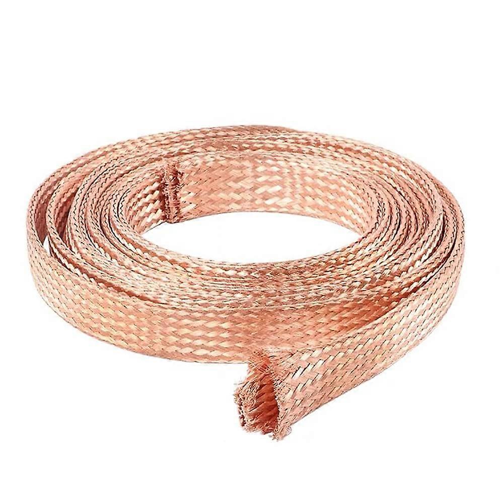 Bare Copper Braided Ground Wire 5m Flexible Strap for Lightning Rod  Conductivity