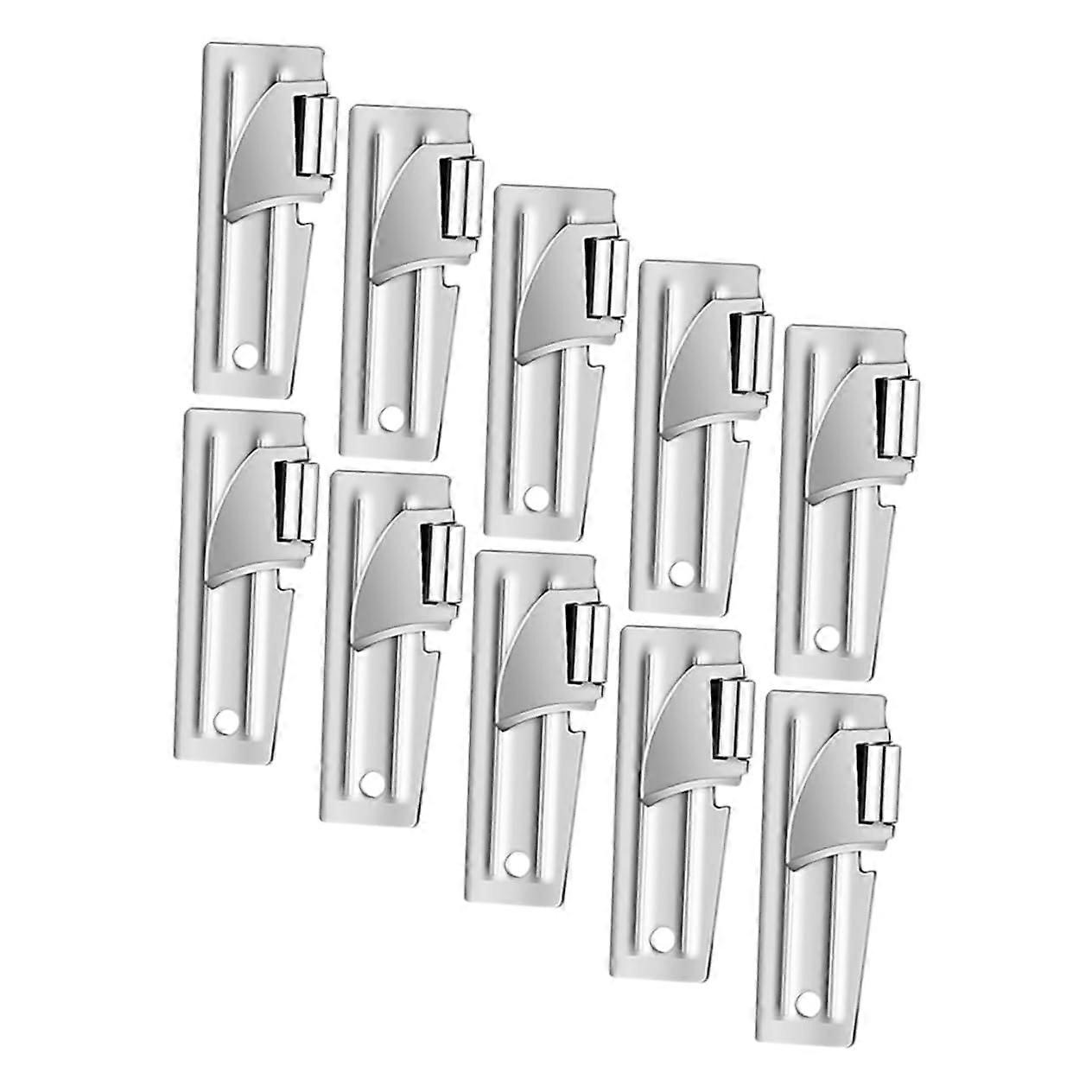 10pcs Manual Can Opener Set with Ergonomic Grip for Kitchen and Camping Multipurpose Use